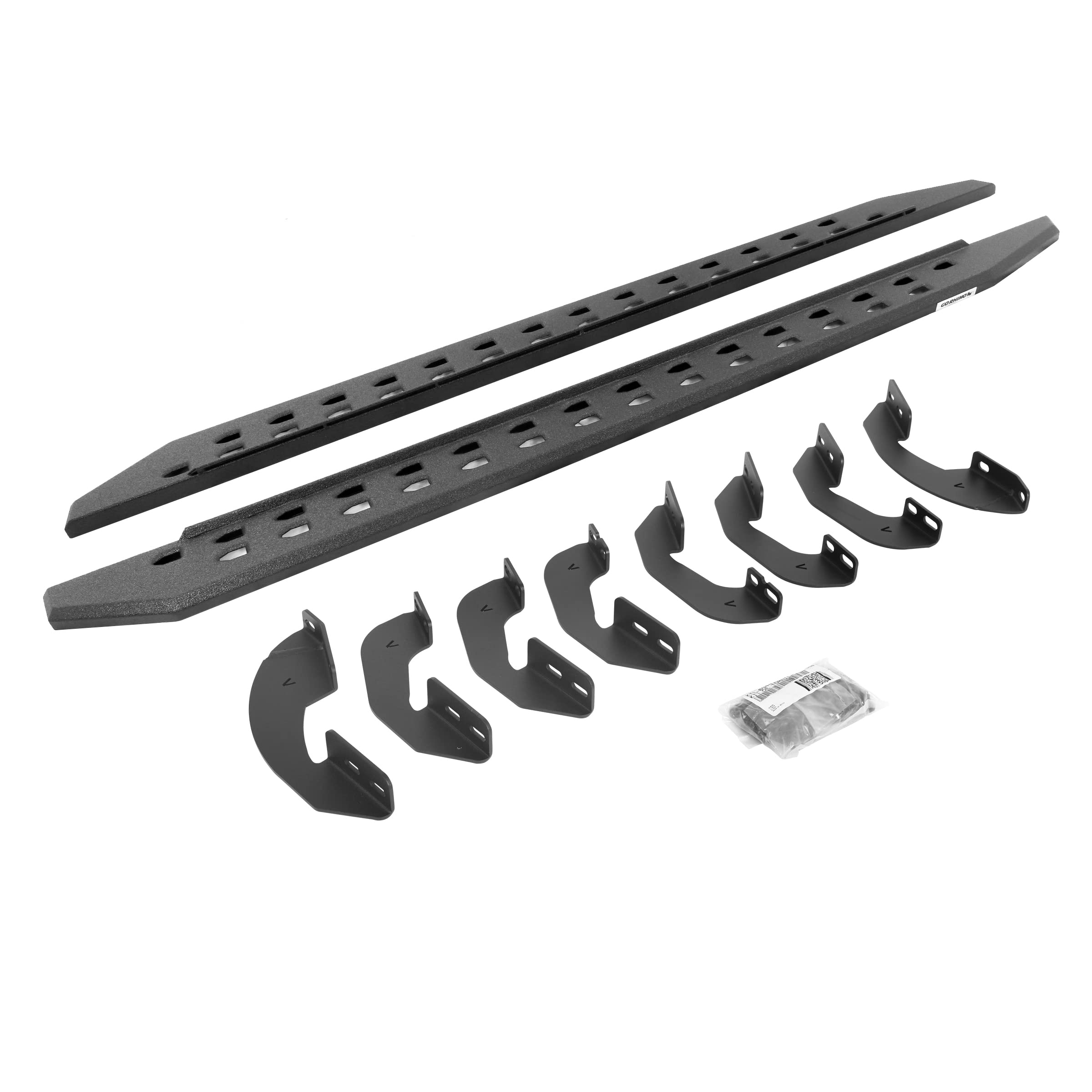Go Rhino 69441580St Rb20 Slim Line Running Boards W Brackets Kit - Double Cab Only For Toyota 07-21 Tundra (Extended Cab Pickup)