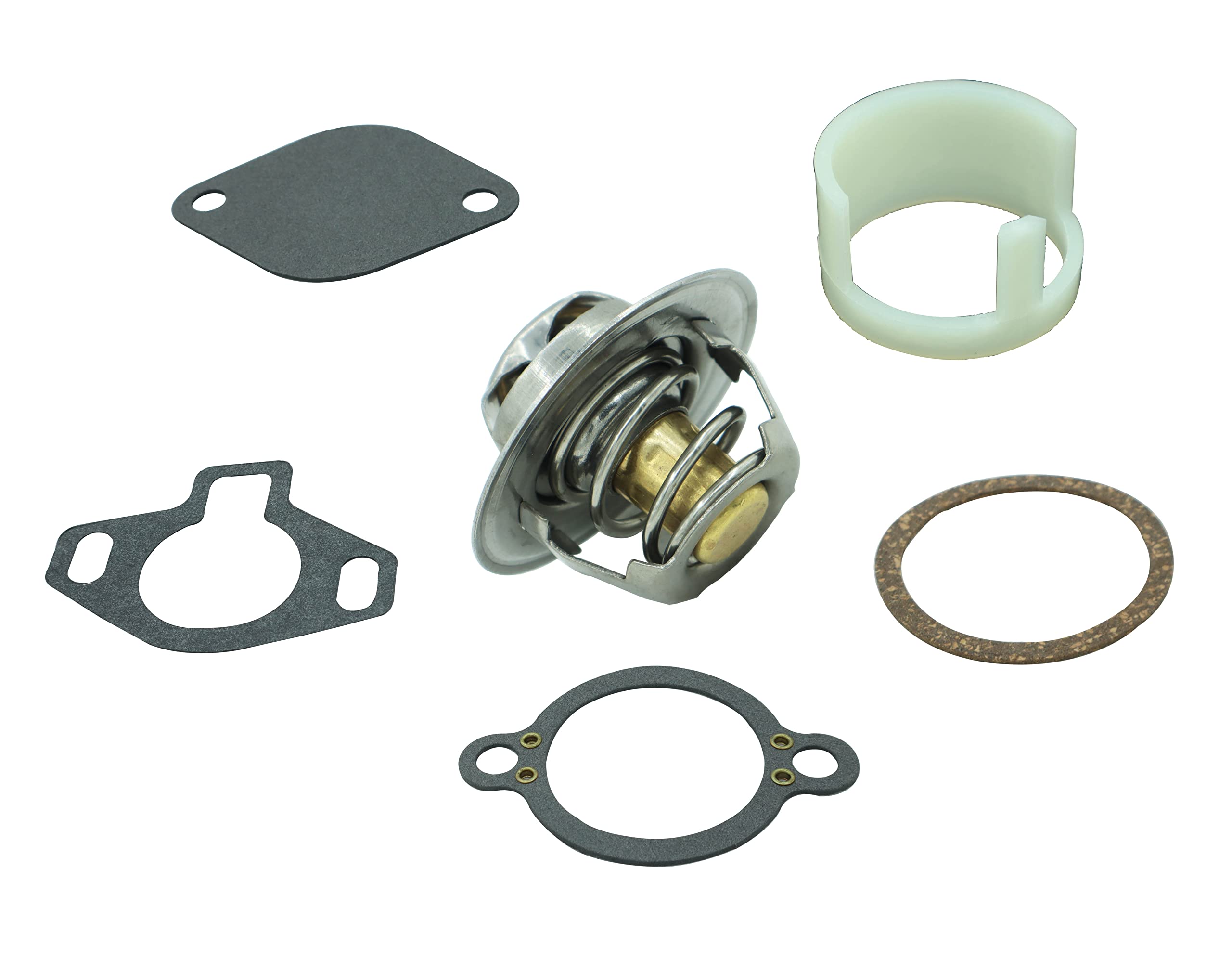 Thermostat Kit For Mercruiser 807252Q5 1987-Up Sierra 18-3647 Gaskets Sleeve For 4.3L 5.0L 5.7L 7.4L 8.2L 160°