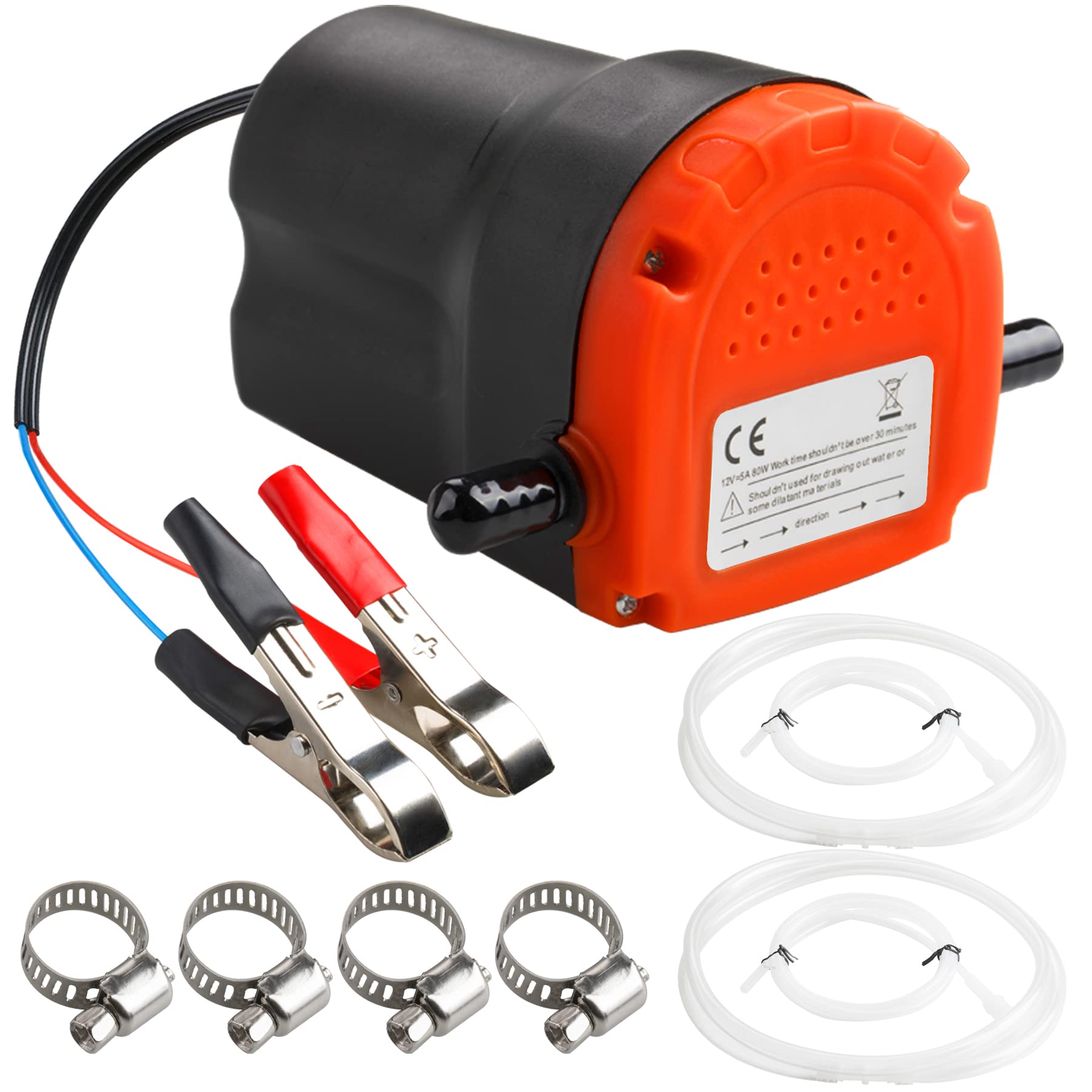 Plumia Oil Change Pump Extractor 12V 80W, Upgraded Diesel Fluid Scavenge Suction Oil Transfer Pump With Tube, Marine Oil Change Pump And Electric Oil Pump, For Boat Car Motorcycle Atv