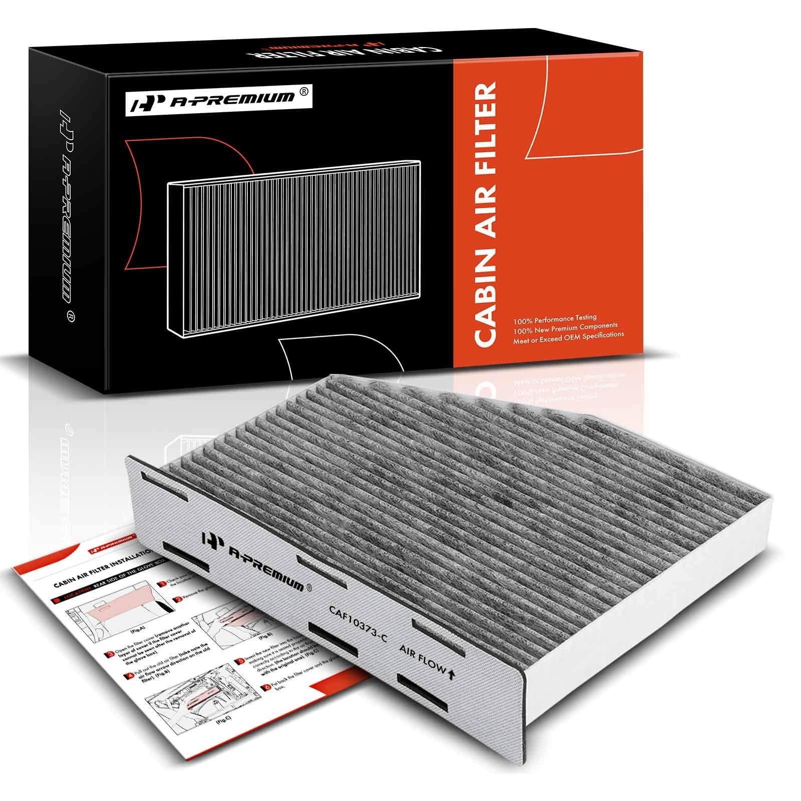 A-Premium Cabin Air Filter With Activated Carbon Compatible With Volkswagen Jetta, Passat, Golf, Tiguan, Beetle, Cc, Eos, Gti, Rabbit & Audi A3 Quattro, Q3 Quattro, Tt Quattro
