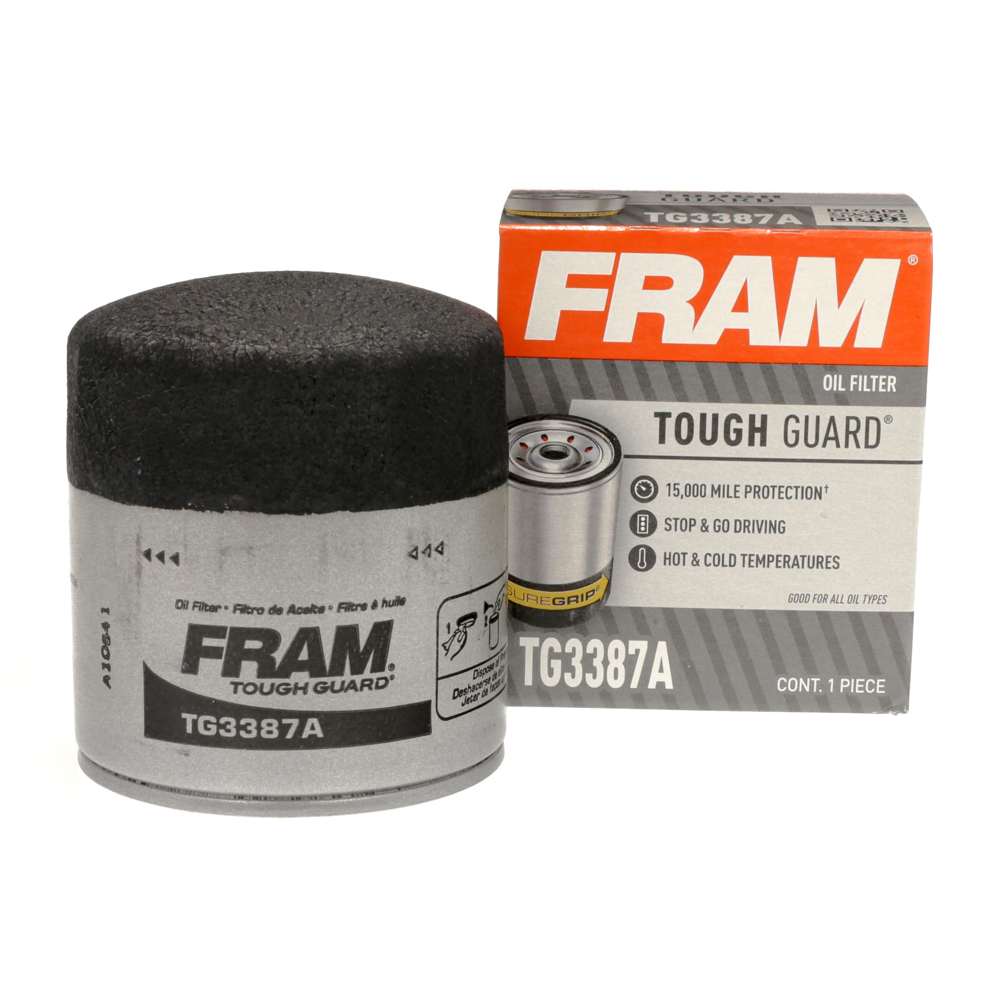 Fram Tough Guard Replacement Oil Filter Tg7317, Designed For Interval Full-Flow Changes Lasting Up To 15K Miles