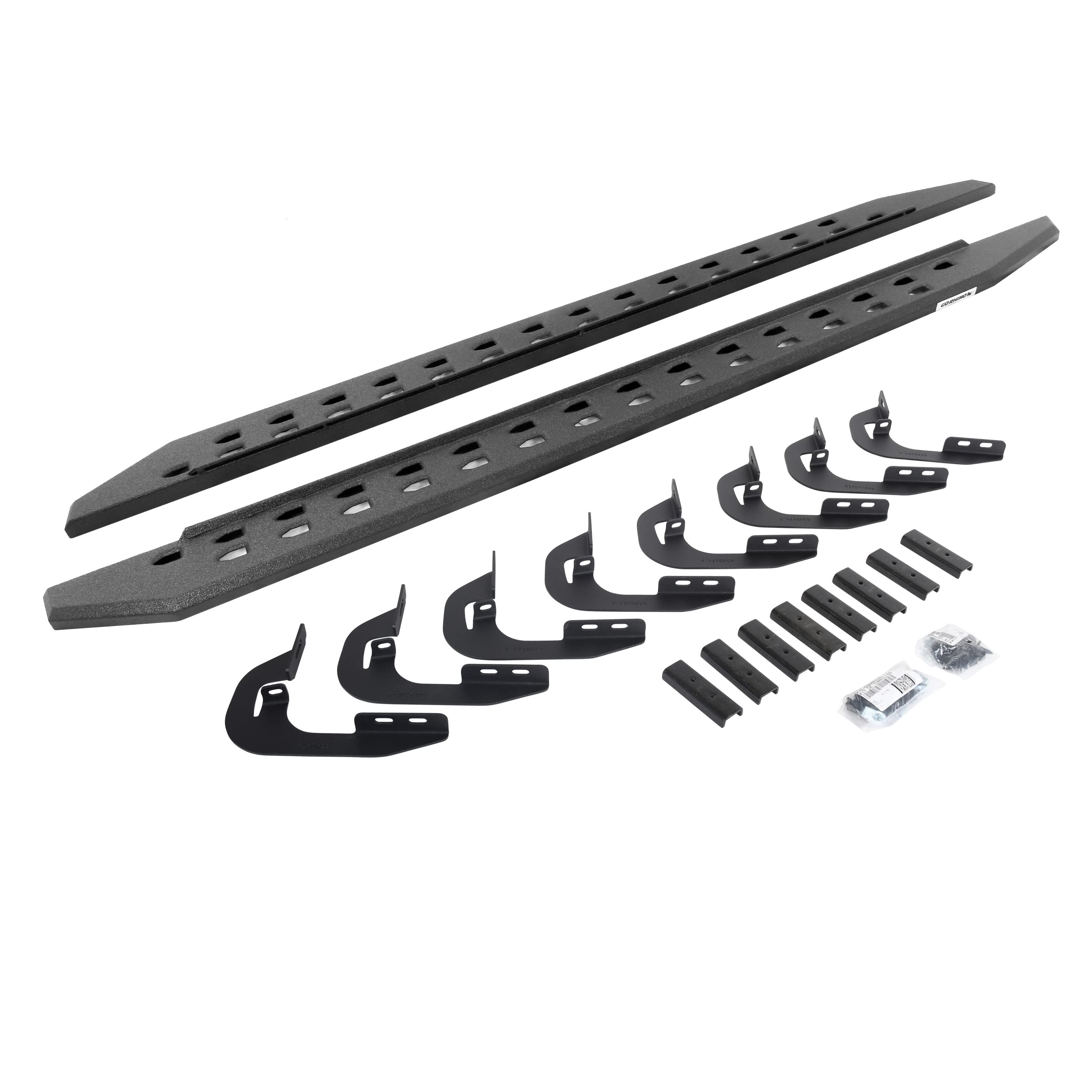 Go Rhino 69405880St Rb20 Slim Line Running Boards With Mounting Bracket Kit For 14-19 Gmc, Chevrolet (Extended Cab Pickup)