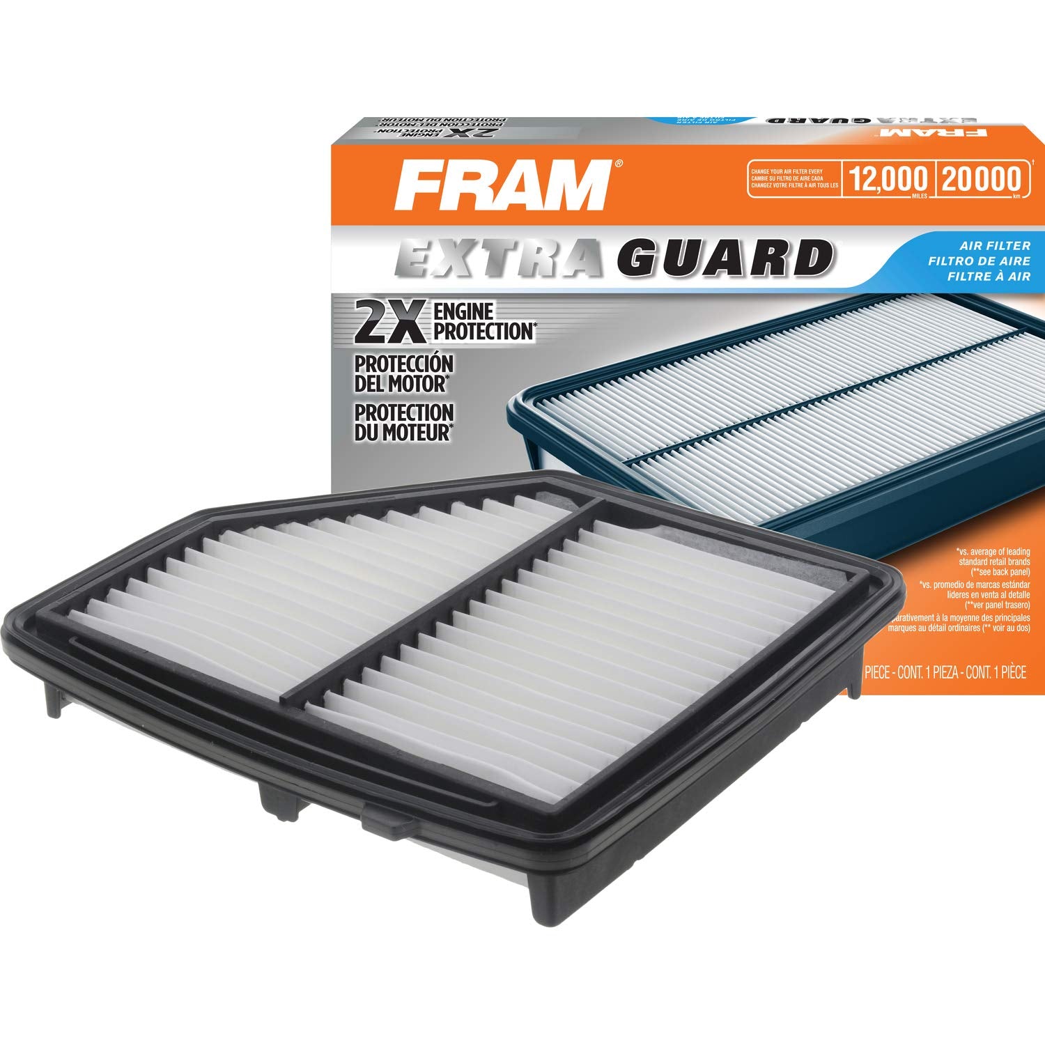 Fram Extra Guard Engine Air Filter Replacement, Easy Install W/Advanced Engine Protection And Optimal Performance, Ca12052 For Select Honda Vehicles