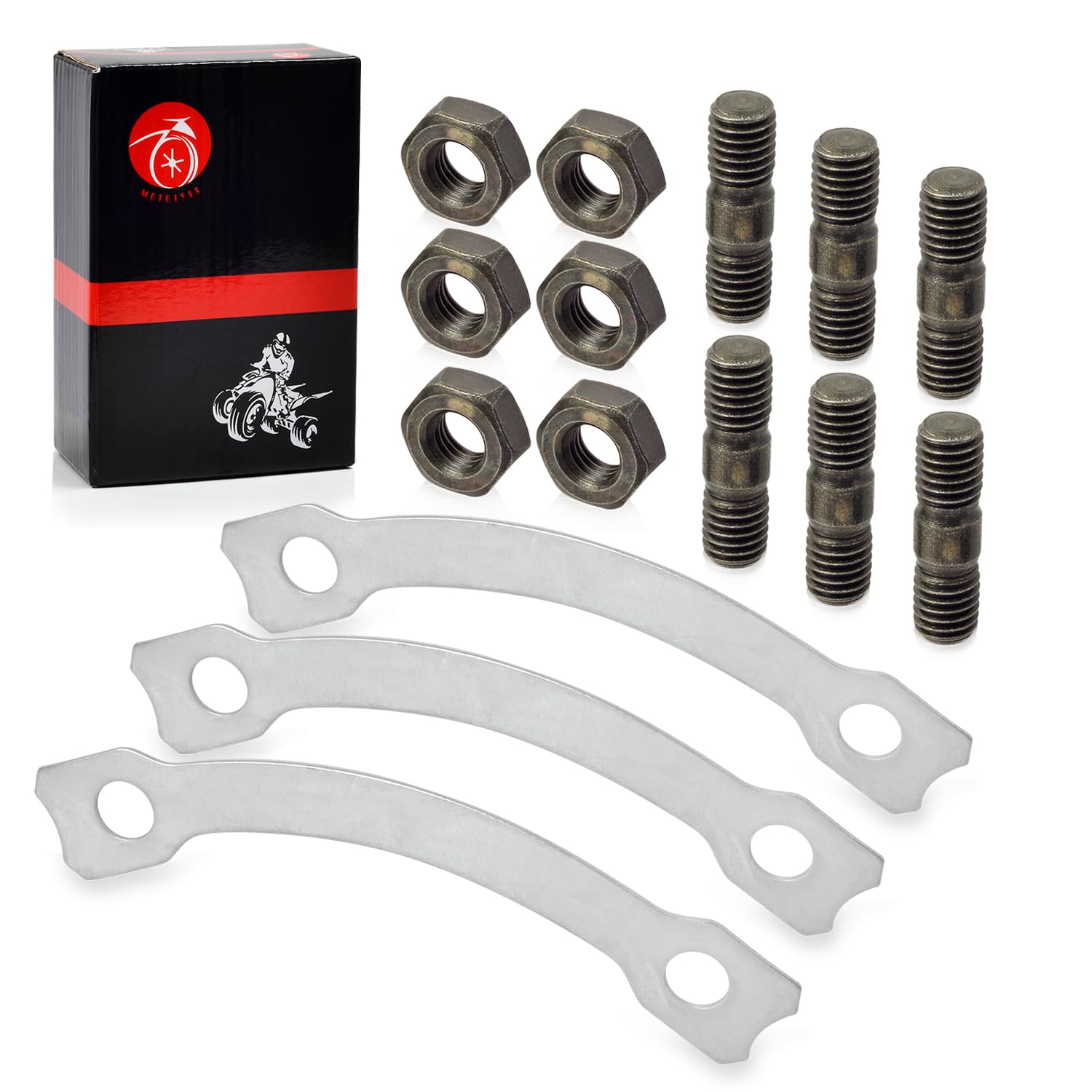 Sprocket Hub Locking Stud Nut Washer Kit For Yamaha Blaster 200 Banshee Warrior 350 Raptor 660R Breeze 125 Ytz250 It250 It400 It425 It500 Xt500 Sr400 Sr500 Yz465