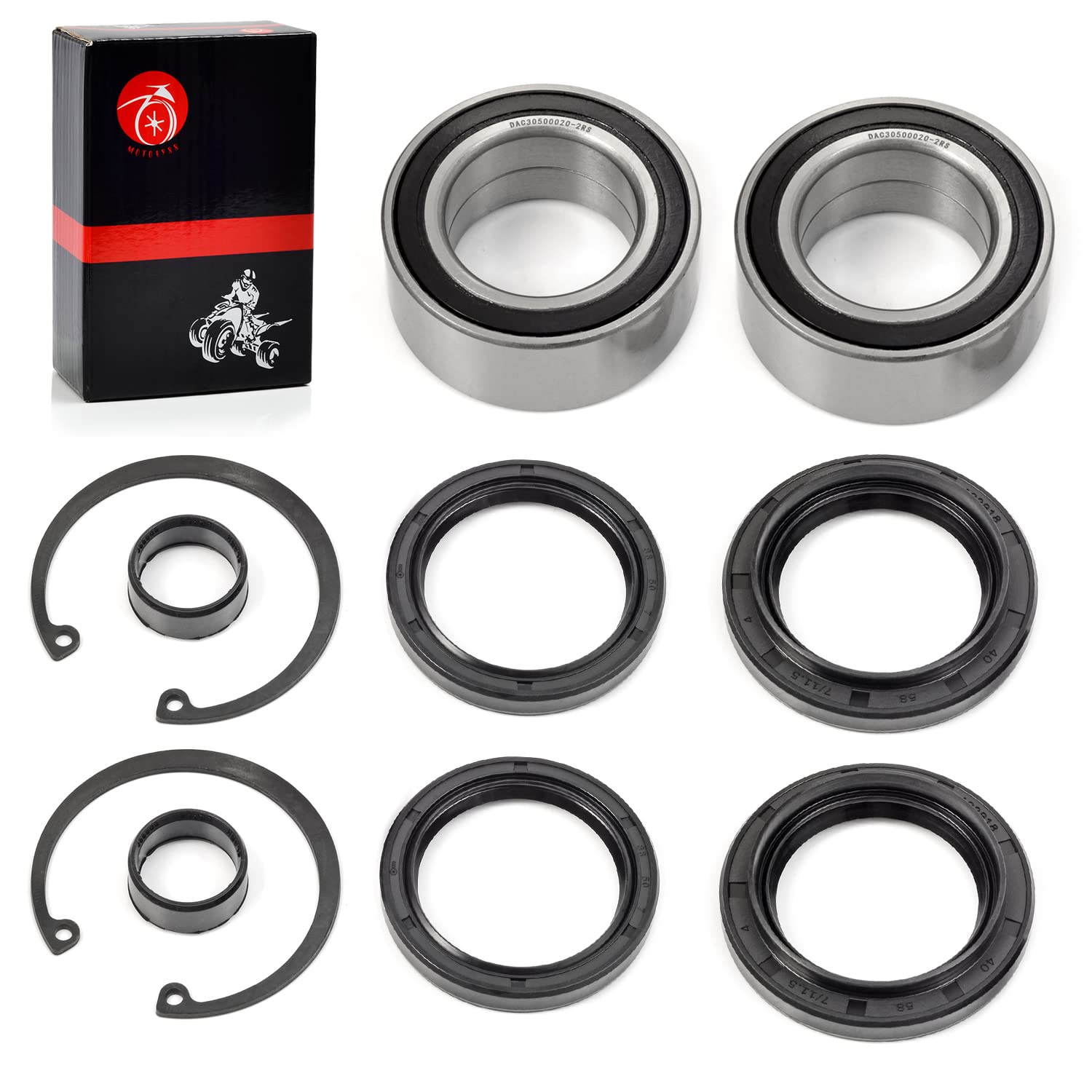 Front Wheel Bearings & Seals Circlip Dust Seal Compatible With Honda Rancher 350 Trx350 Fe/Fm Rancher 400 Trx400 Fga/Fa Rancher 420 Trx420 2000-2014