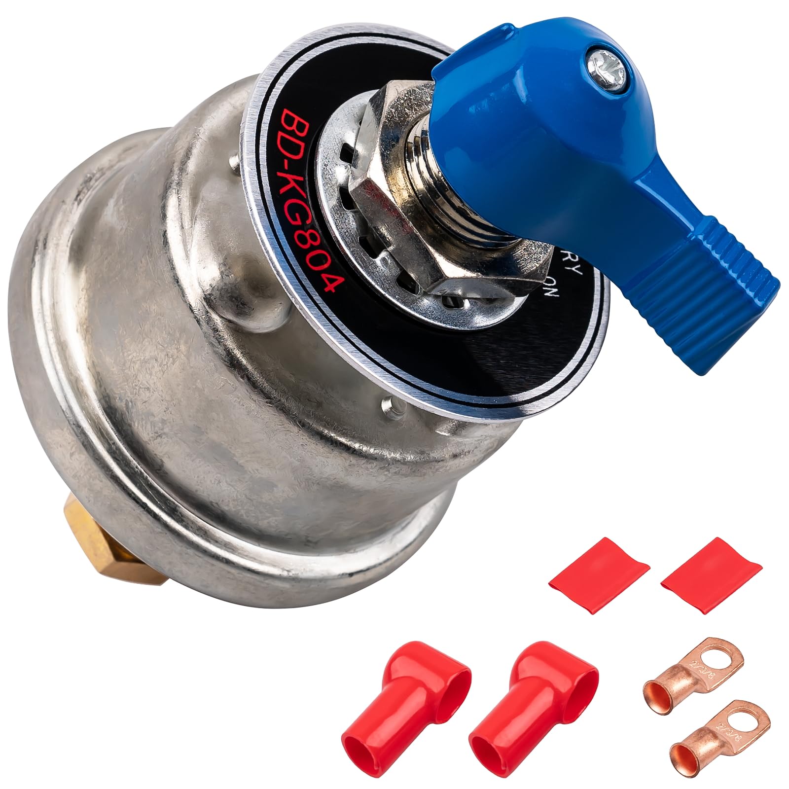 Ajulybee Battery Disconnect Switch Heavy Duty 300A With Face Plate, Battery Disconnect Switch 12V - 24V With Copper Contacts, Battery Switch For Car Vehicle Rv Truck Boat Marine Outboards