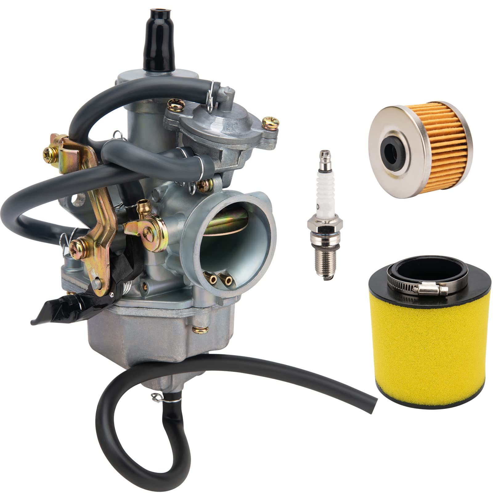 Trx250 Carburetor Compatible With Honda Trx 250 Recon Trx250 Recon Trx250Tm Trx250Te Atv Carb Trx250 Carb (With Trx 250 Air Filter + Oil Filter + Spark Plug)