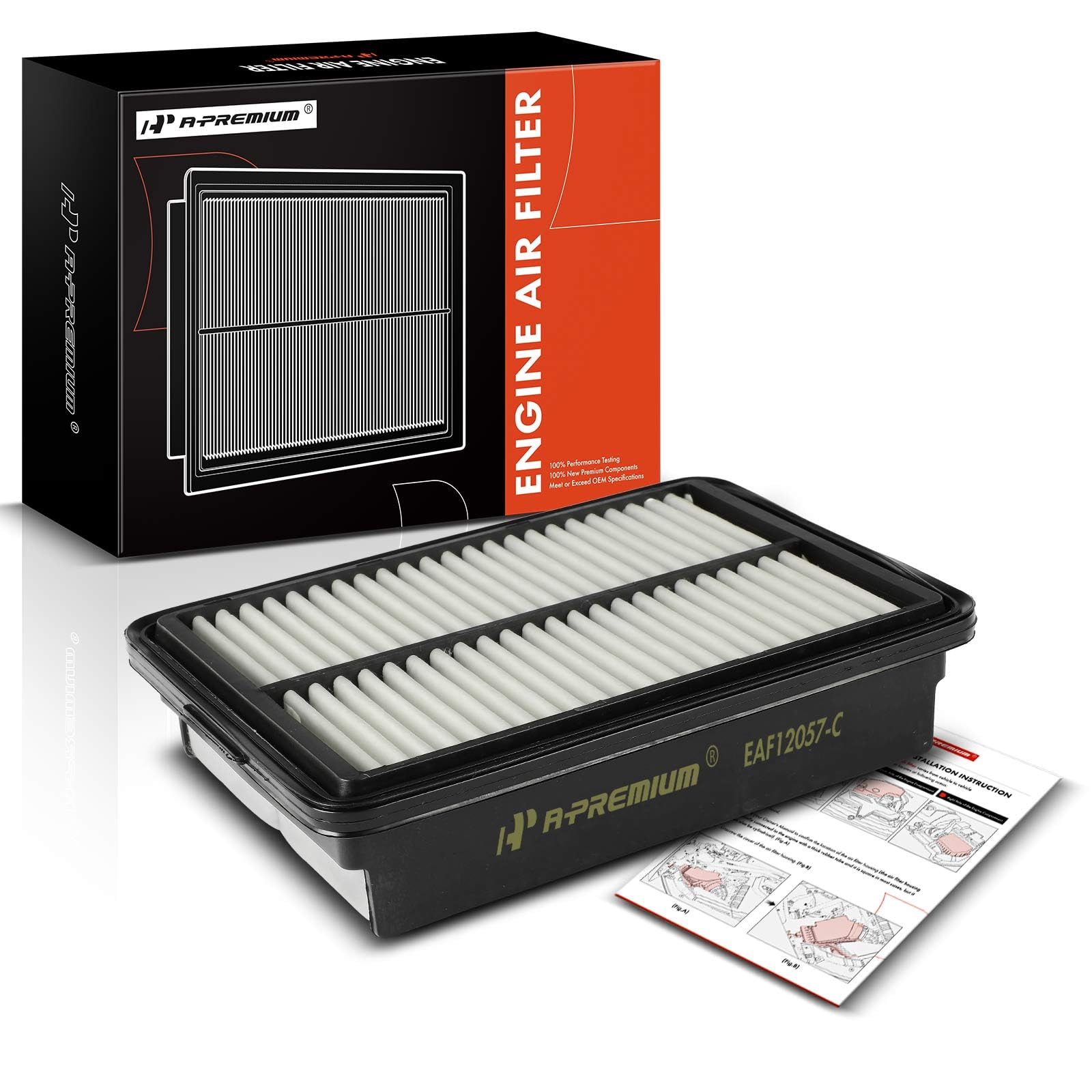 A-Premium Engine Air Filter Compatible With Hyundai Elantra(17-20), Kona(18-23) & Kia Forte(19-23), Forte5(20-23), Soul(20-23) - 1.4L 1.6L 2.0L