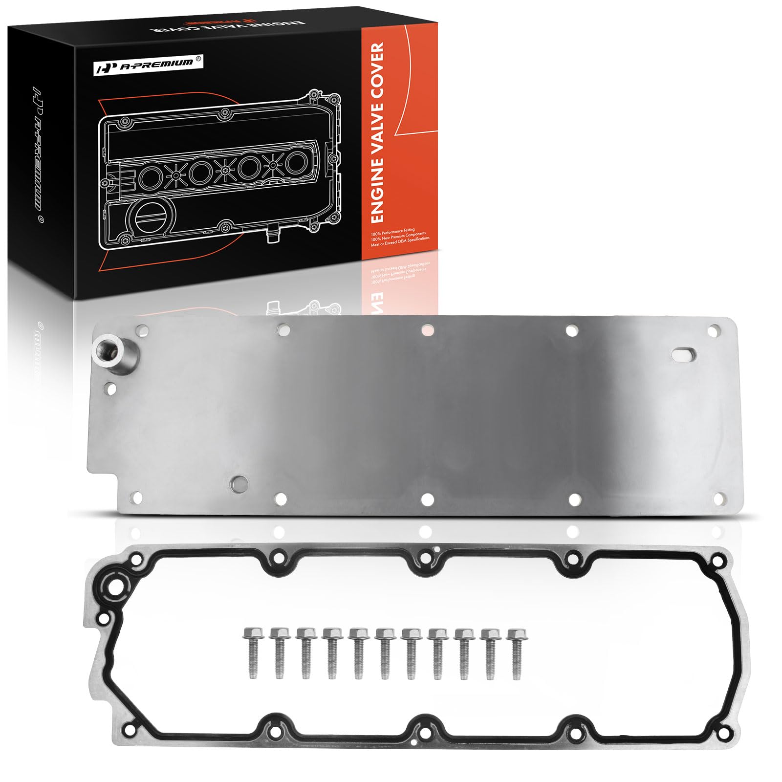 A-Premium Ls Gen 4 (Iv) Valley Cover Plate Kit, Non Afm/Dod Block Off Plate, Compatible With 2007-2013 Chevy Gmc Cadillac Silverado Sierra Suv, Ls2 Ls3 Ls7 L92, 4.8L 5.3L 6.0L 6.2L, Replace # 12598832