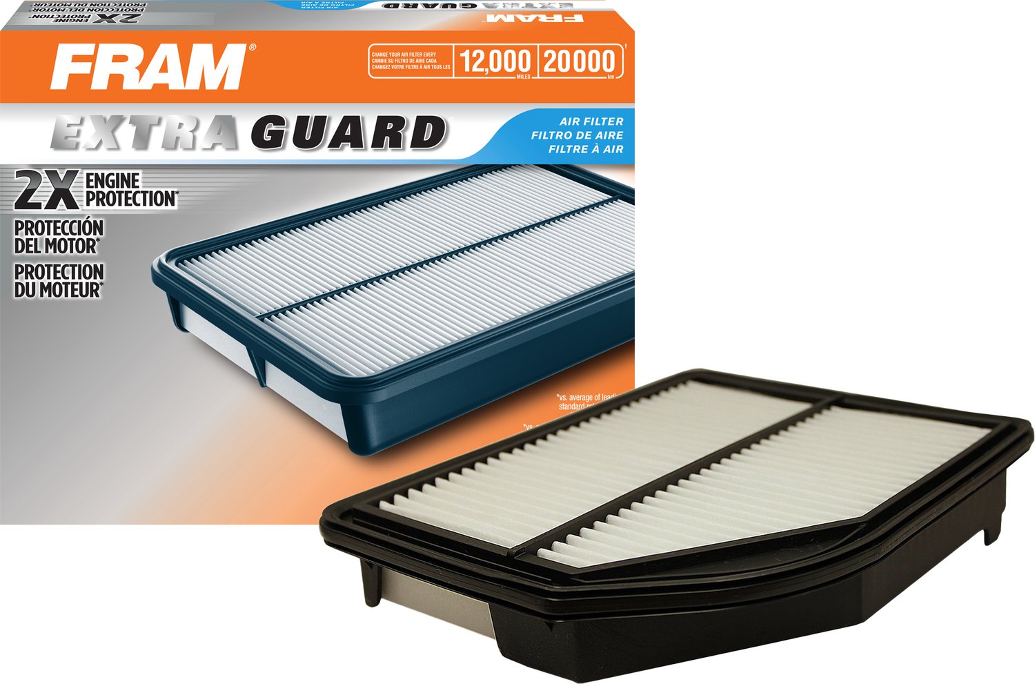 Fram Extra Guard Ca11258 Replacement Engine Air Filter For Select 2012-2014 Honda Cr-V (2.4L), Provides Up To 12 Months Or 12,000 Miles Filter Protection