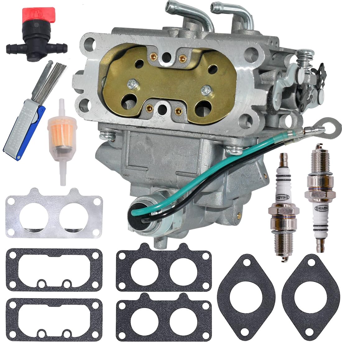 Jdllong Fh601V Carburetor Fit For Kawasaki 19 Hp Fh601V 4 Stroke Engine 15003-7077 15003-7041 Carb With Gaskets
