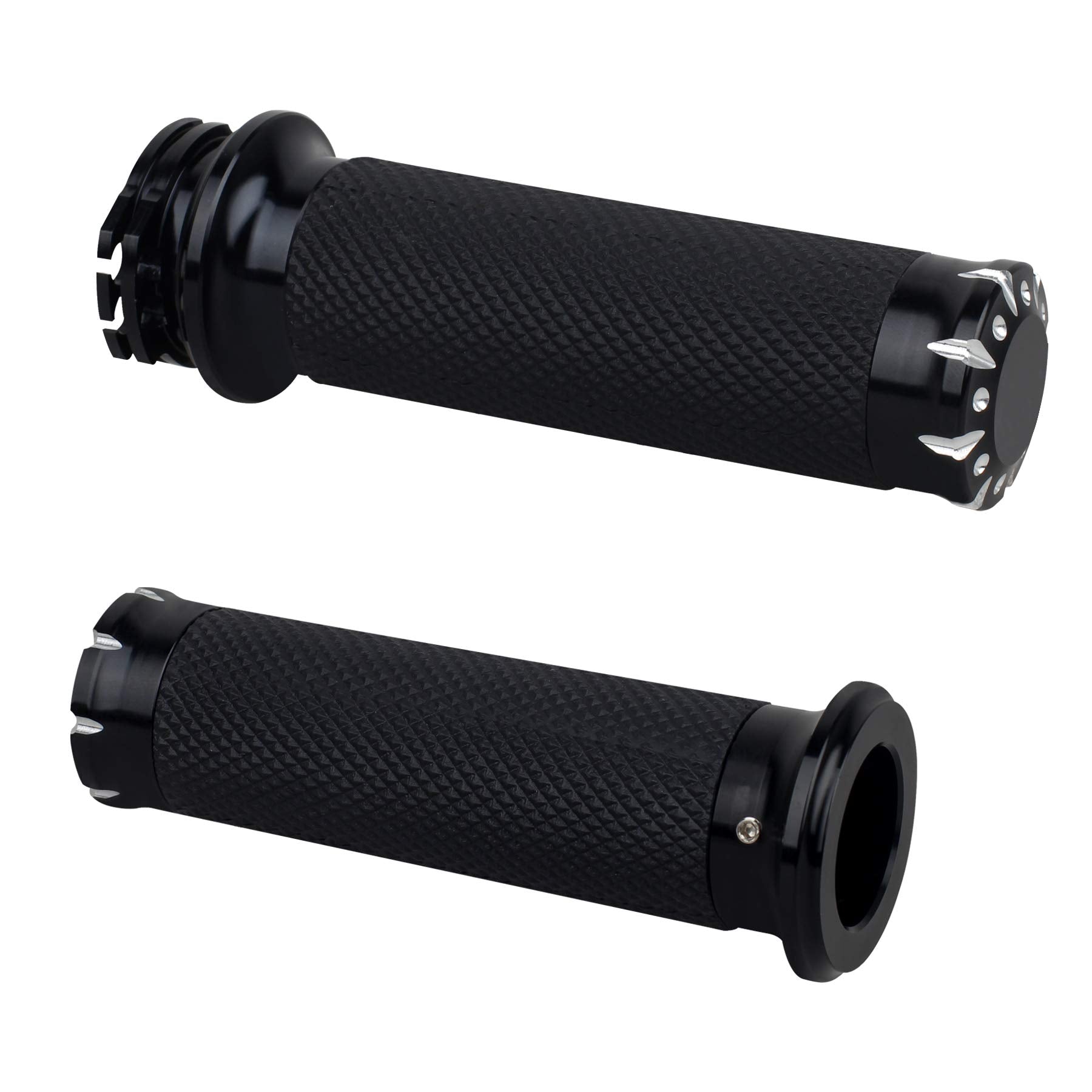 Nthreeauto Handlebar Hand Grips Motorcycle Throttle Grip For 1' / 25Mm Handle Bars Universal Compatible With Harley Dyna Sportster 883 1200 Road Electra Glide Softail Touring