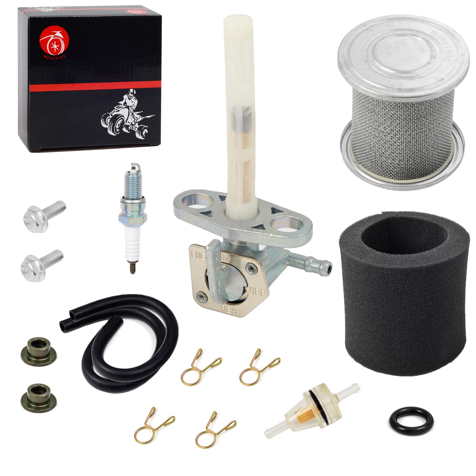 Air Filter Holder Kit + Fuel Valve Petcock Kit For Honda Xr80R Xr100R Crf80F Crf100F 1985-2013