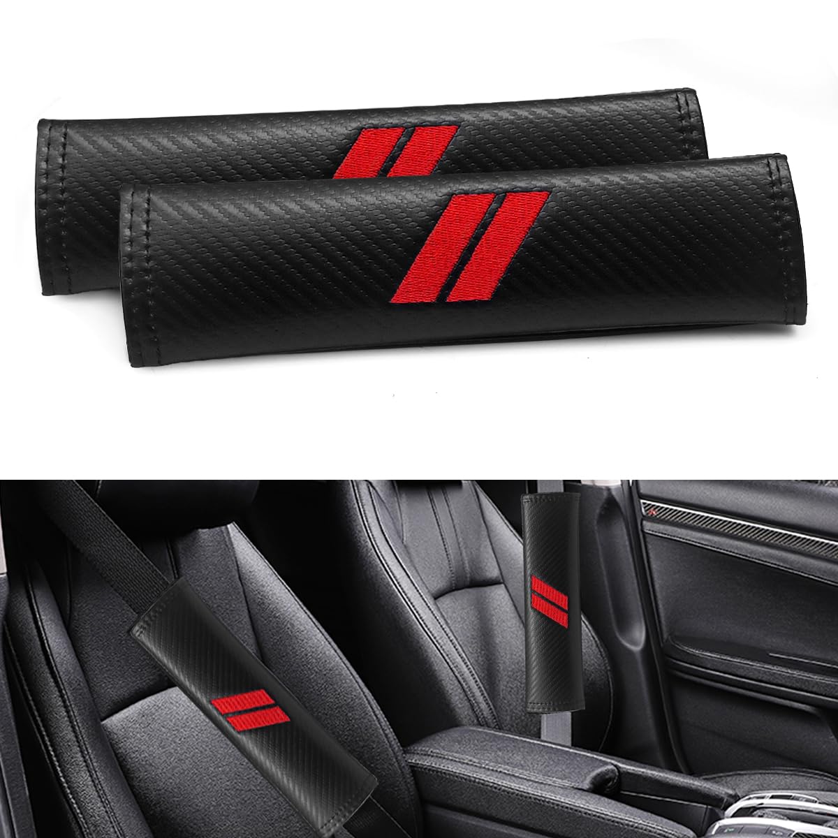 2 Pcs Seatbelt Covers For Dodge Accessories Seat Belt Pad Compatible For Dodge Charger Durango Challenger Journey Seat Belt Covers For Adults Car Seat Belt Cover Seat Belt Cushion Leather Seat Belt
