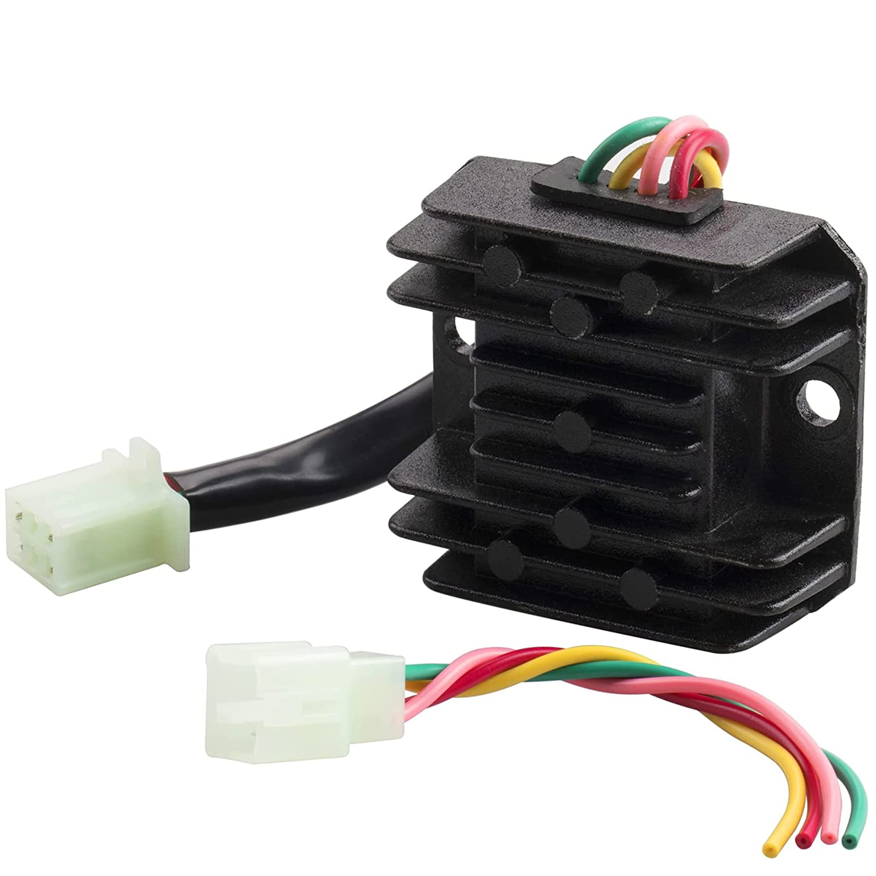 Mrelc Rectifier 4 Wires Voltage Regulator Compatible With Motorcycle Boat Motor Pump Atv Gy6 50 150Cc Scooter Moped Jcl Nst Taotao