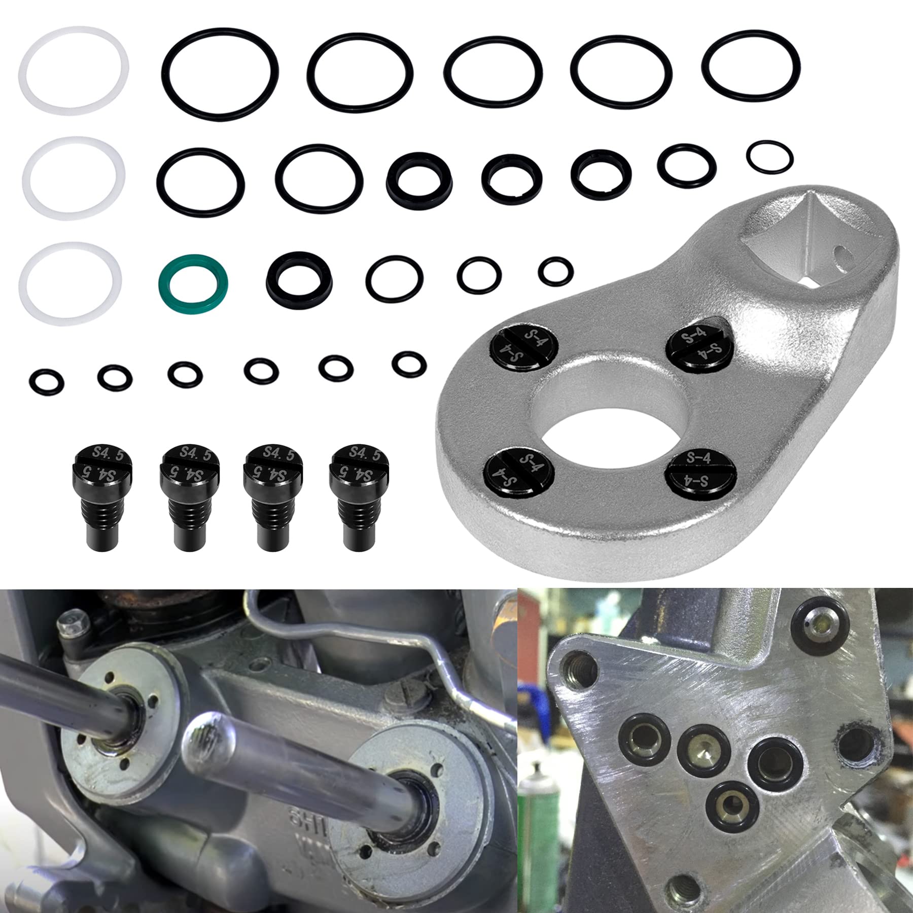 V-Sek 115225Fs Fast Strike Power Trim Motor Seal Kit & Outboard Trim/Tilt Pin Wrench Mt0006 32Mm X 4Mm/4.5Mm (Yb-06175-1A) Compatible With Yamaha Suzuki Johnson Evinrude O-Rings