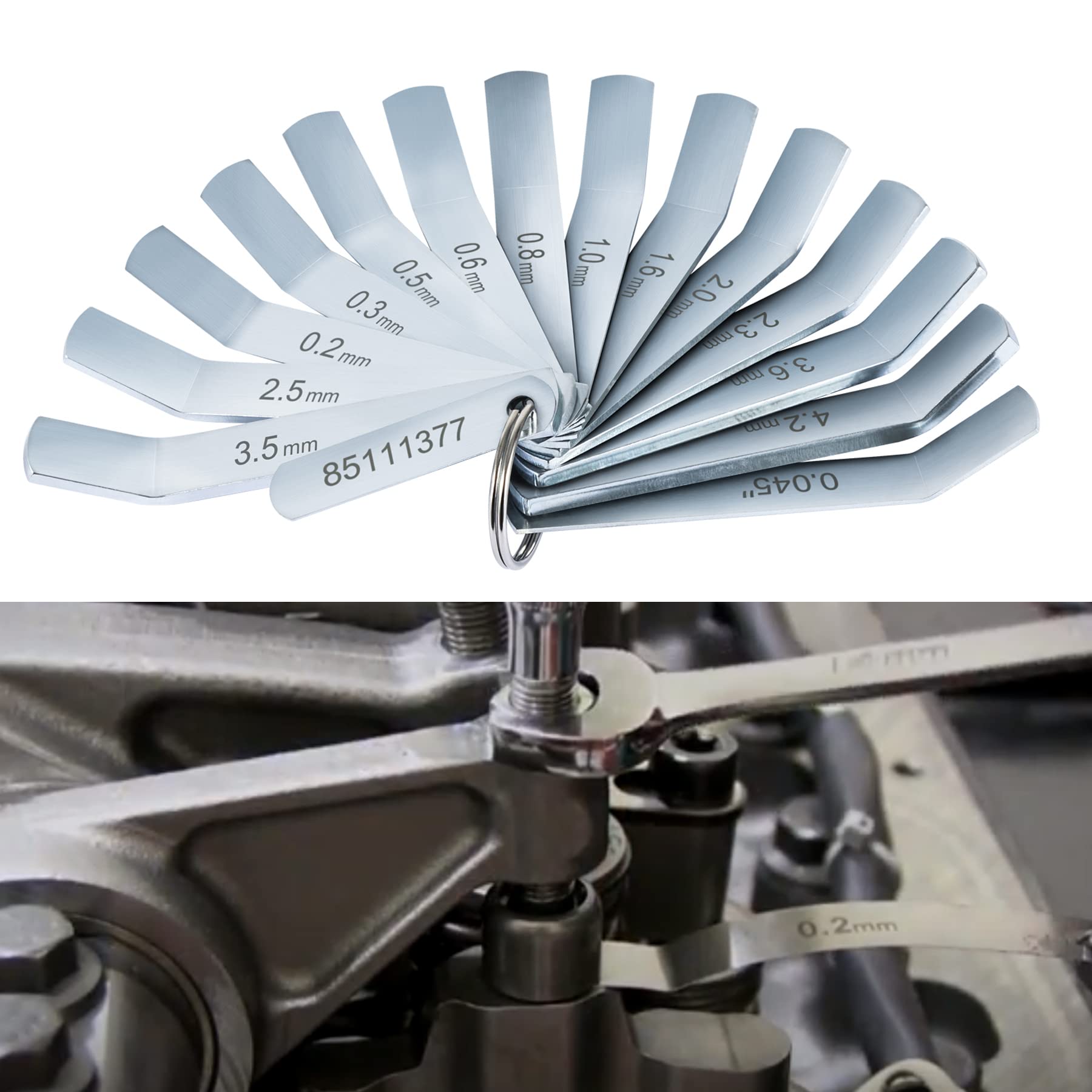 Yoowee Feeler Gauge Jake Brake Tool Set Compatible With Volve Mack Mp7 Mp8 Mp10 D12 D13 D16 Engines Replacement 85111377 88880052 88880053 Intake And Exhaust Valve Adjustment Kit