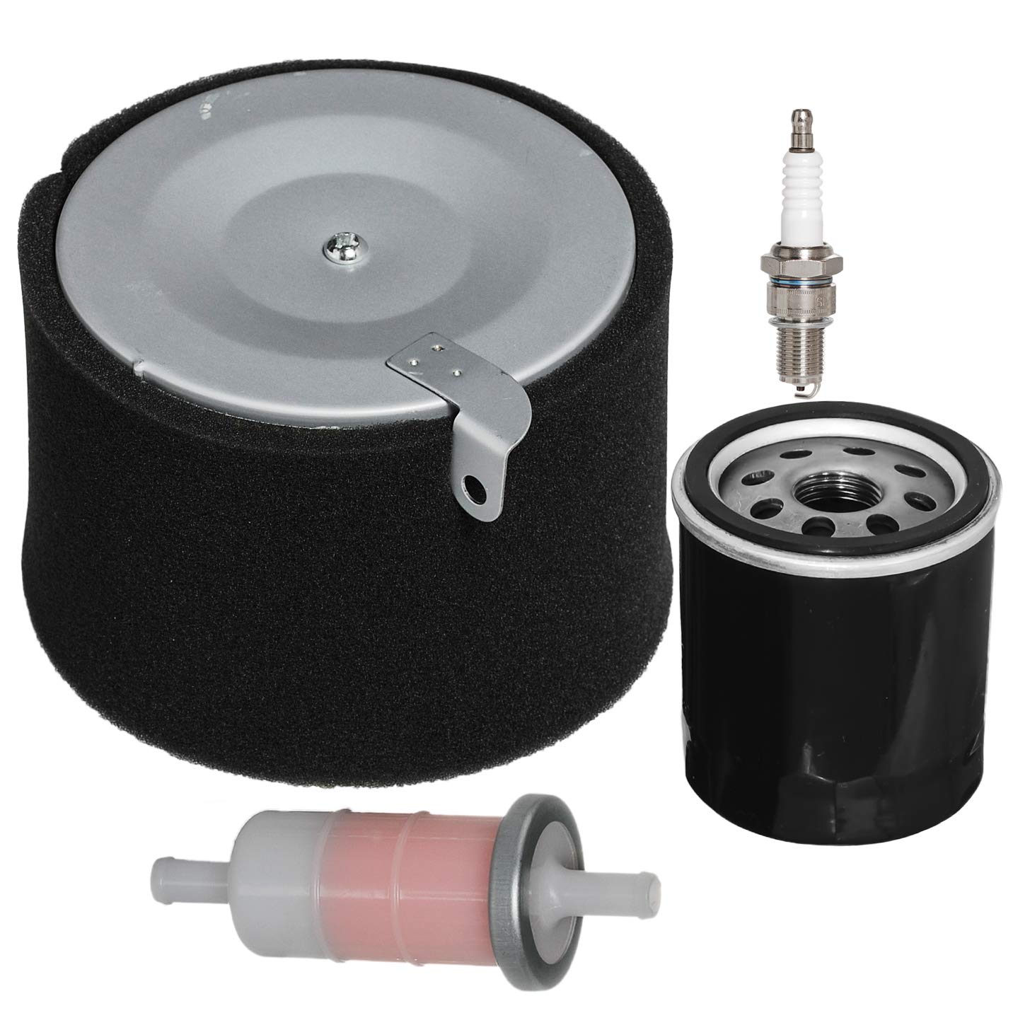 Hifrom 11029-1004 Air Filter Pre-Filter Oil Fuel Filter Spark Plug Tune Up Kit Replacement For Kawasaki Mule 500 520 550 600 610 2500 2510 2520 Kaf400A Kaf400 Kaf300 Kaf300A Kaf620A