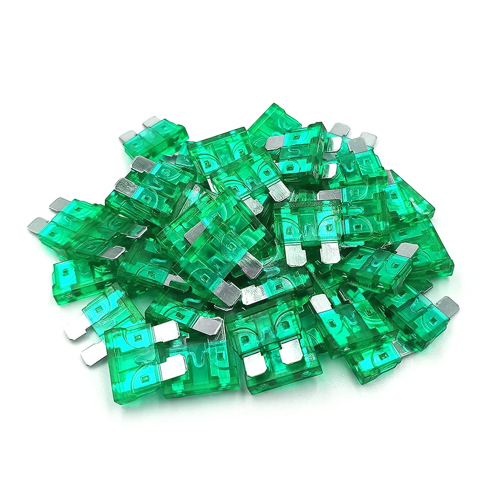 (50 Pcs) Mcigicm 30 Amp Atc Fuse Blade Style 30A Automotive Car Truck