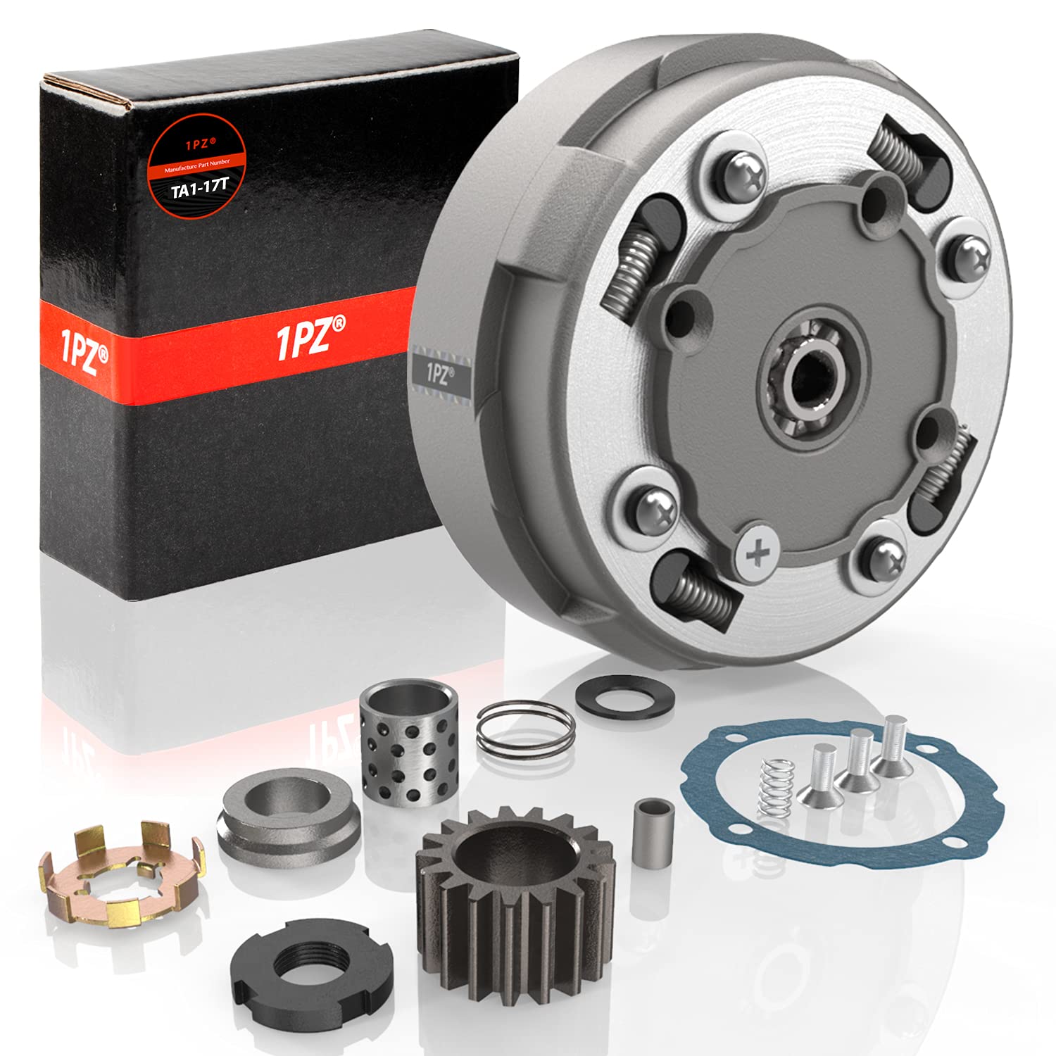 1Pz Ta1-17T 17 Teeth Semi Automatic Clutch Assembly For 50Cc 110Cc 125Cc 135Cc Atv Quad Go Kart Dirt Bike Roketa Kazuma Jcl Nst Sunl Taotao