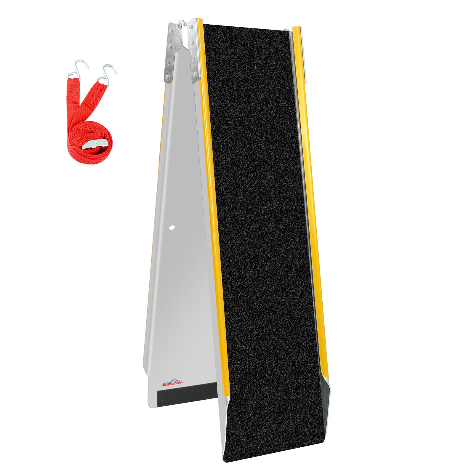 Ruedamann 71' Aluminum Loading Ramps For Pickup Trucks Trailers, Folding Motorcycle Ramp, 600Lbs Capacity, Snowmobile Ramp, Atv Truck Ramps For Dirt Bike, Tractor, Tailgate Bed, Usable Width 8.5', 1Pc