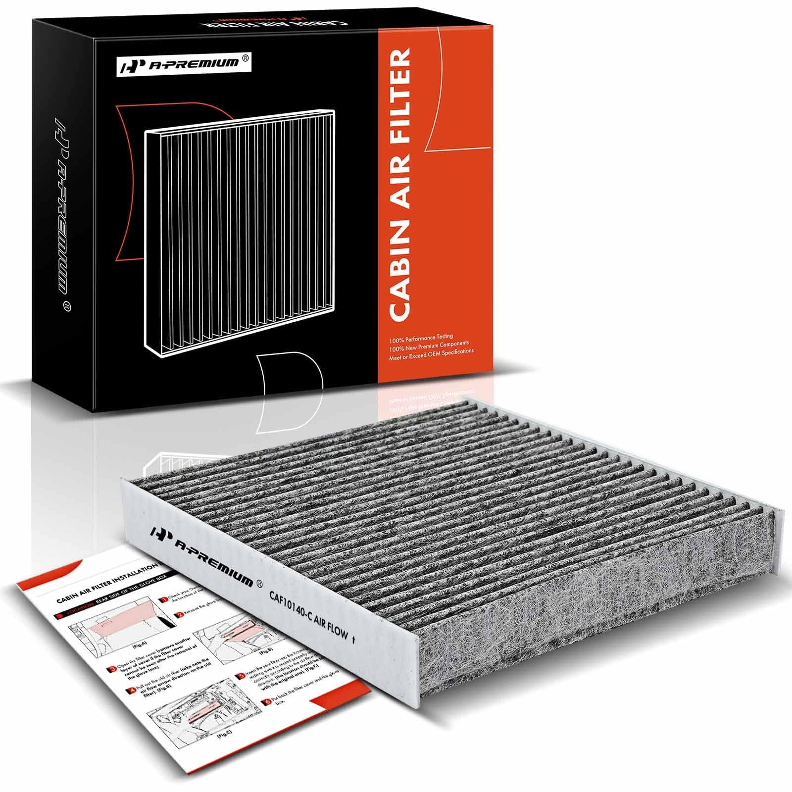 A-Premium Cabin Air Filter With Activated Carbon Compatible With Infiniti, Nissan & Mitsubishi Models - Altima, Maxima, Murano, Sentra, Fx35, Fx45, G35, Lancer, Outlander