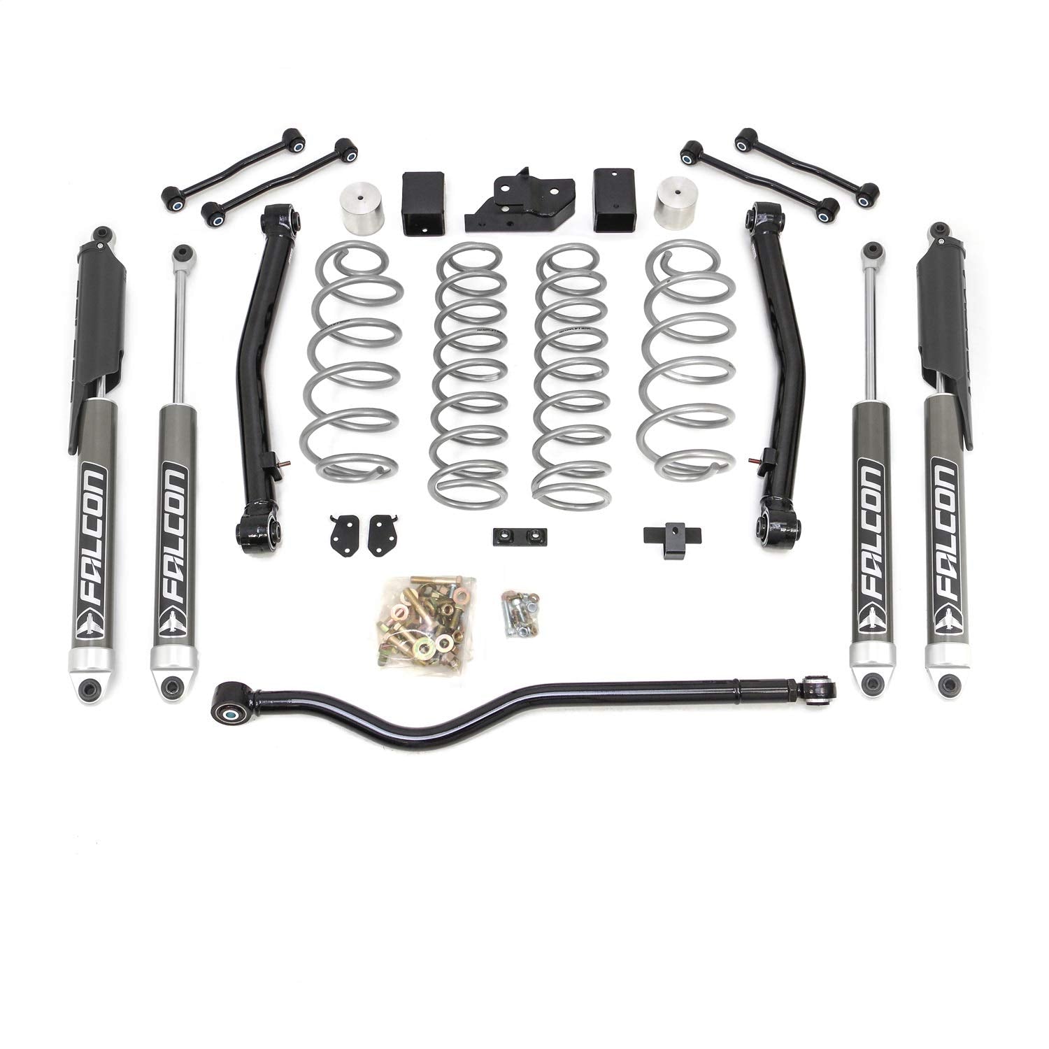 Readylift 69-6836 Terrain Flex 2-Arm Kit With Falcon 2.1 Shocks. 3.5'' Rubicon, 4.5'' Sahara/Sport (Silver Spring Plus Front Track Bar)