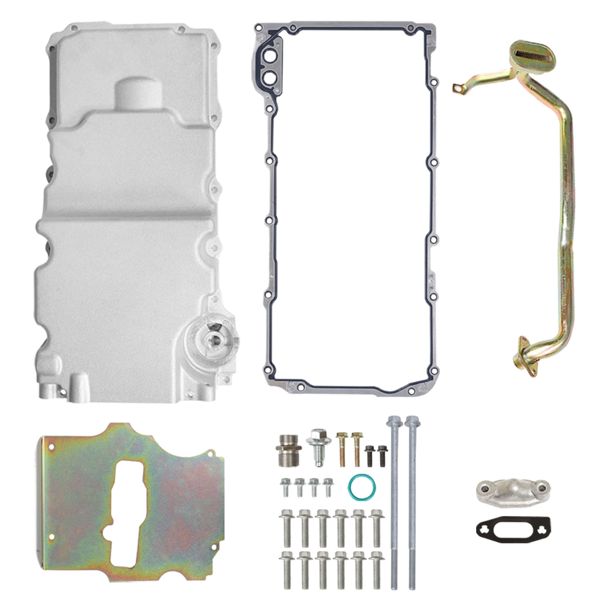 Gesexi 302-2 Ls Swap Engine Oil Pan Kit Aluminum Oil Pan Kit Compatible With 1964-1992 Chevy Nova Camaro Ventura Omega F-Body G-Body Ls1 Ls2 Ls3 Ls6 5.7L 5.3L 6.5L Engines