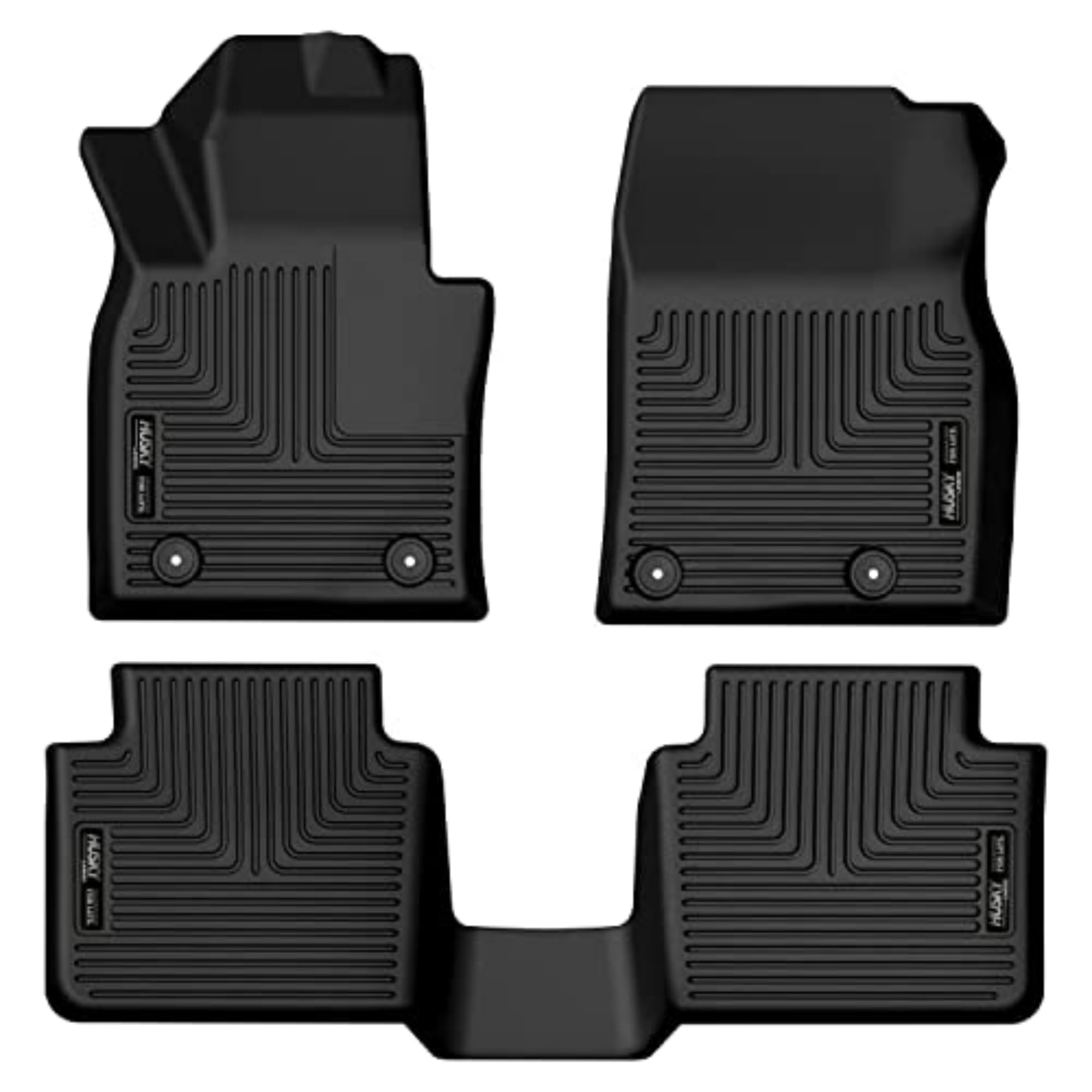 Husky Liners Weatherbeater Floor Mats | Fits 2023-2024 Mazda Cx-50 | Front & 2Nd Row, 3-Pc Black - 96621