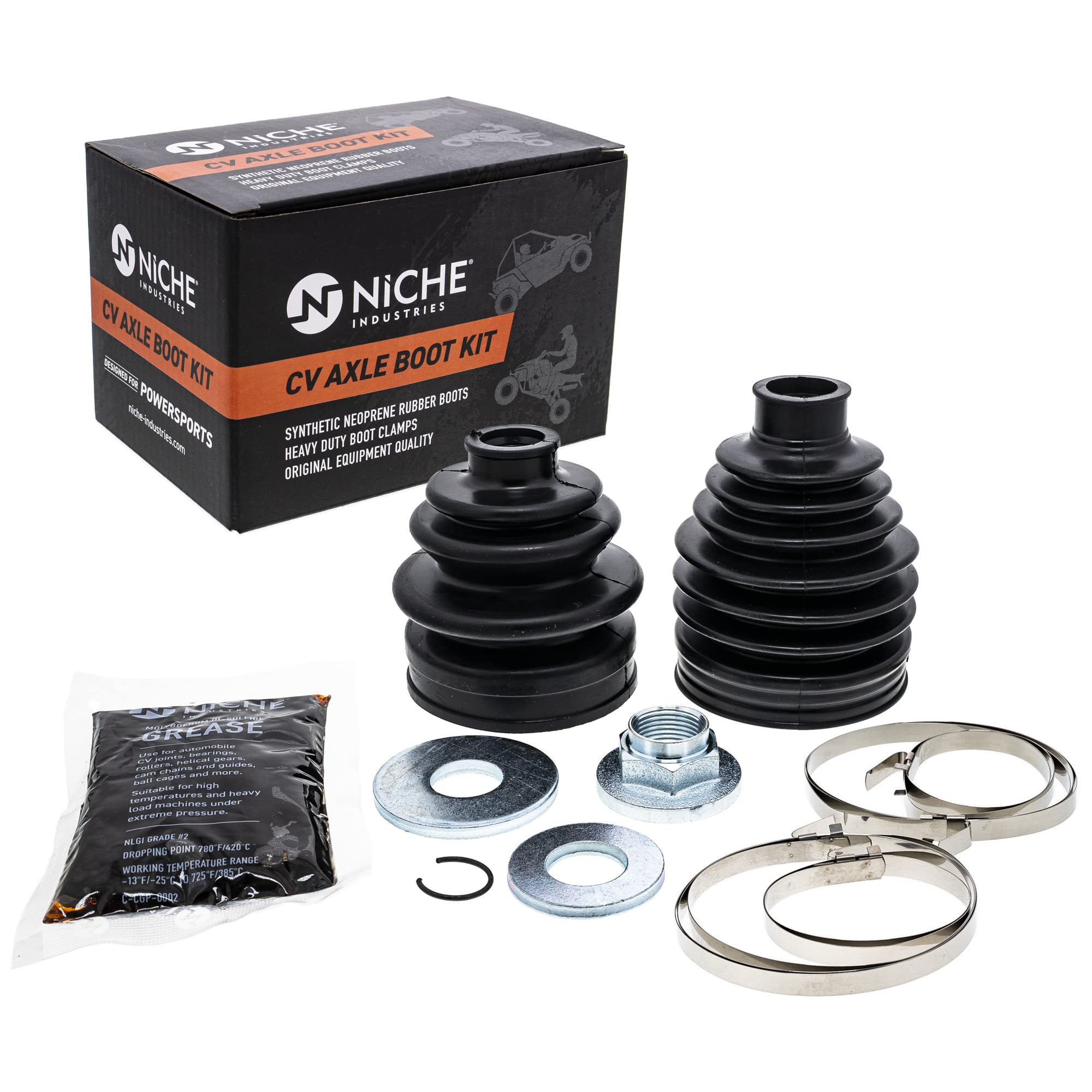 Niche Rear Cv Axle Boot Kit For Yamaha Grizzly 700 Kodiak 700K Replaced B16-2510H-00-00 28P-2510G-01-00