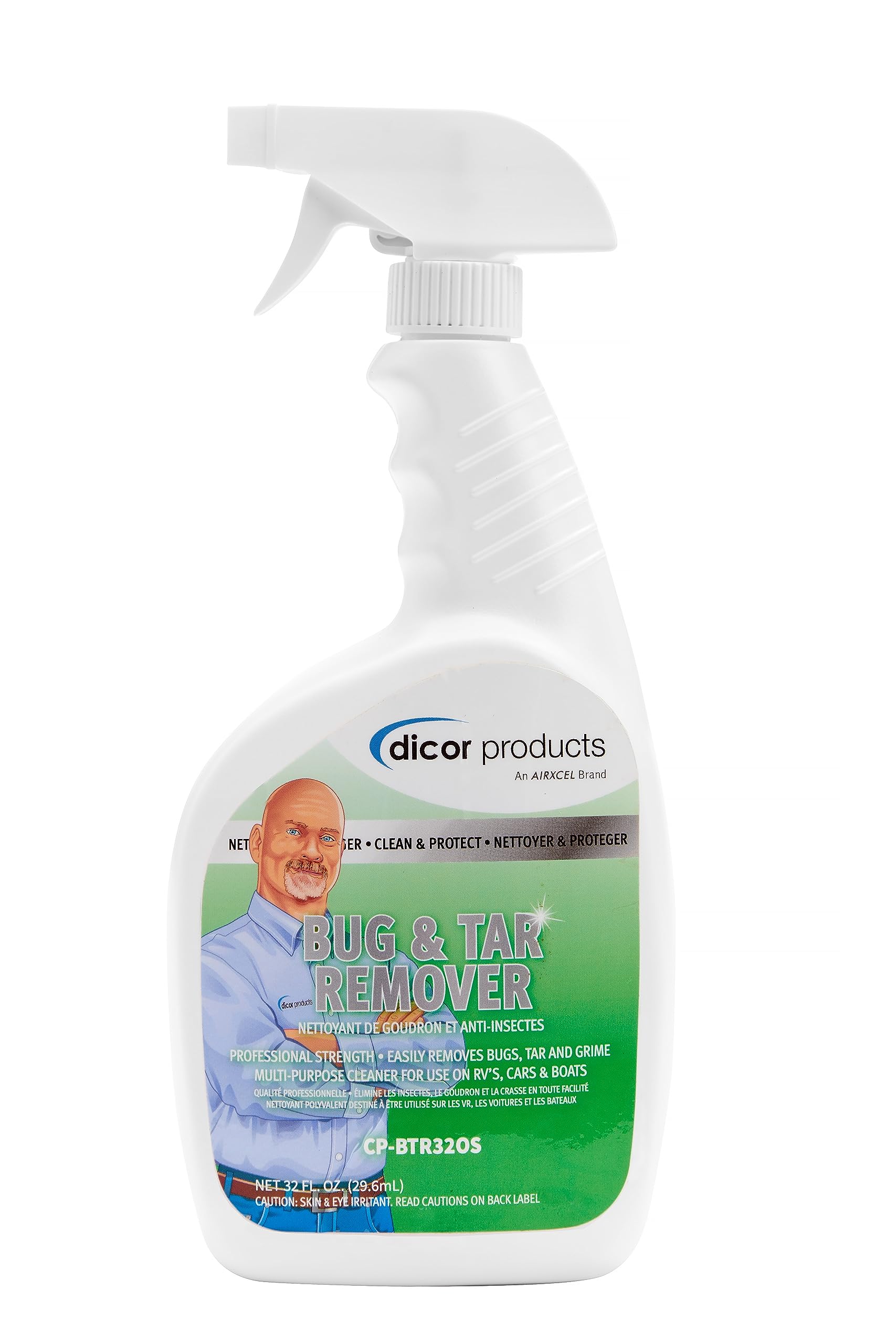 Dicor Cp-Btr320S Bug & Tar Remover Cleaner Spray For Rv Roofs And Exterior, White