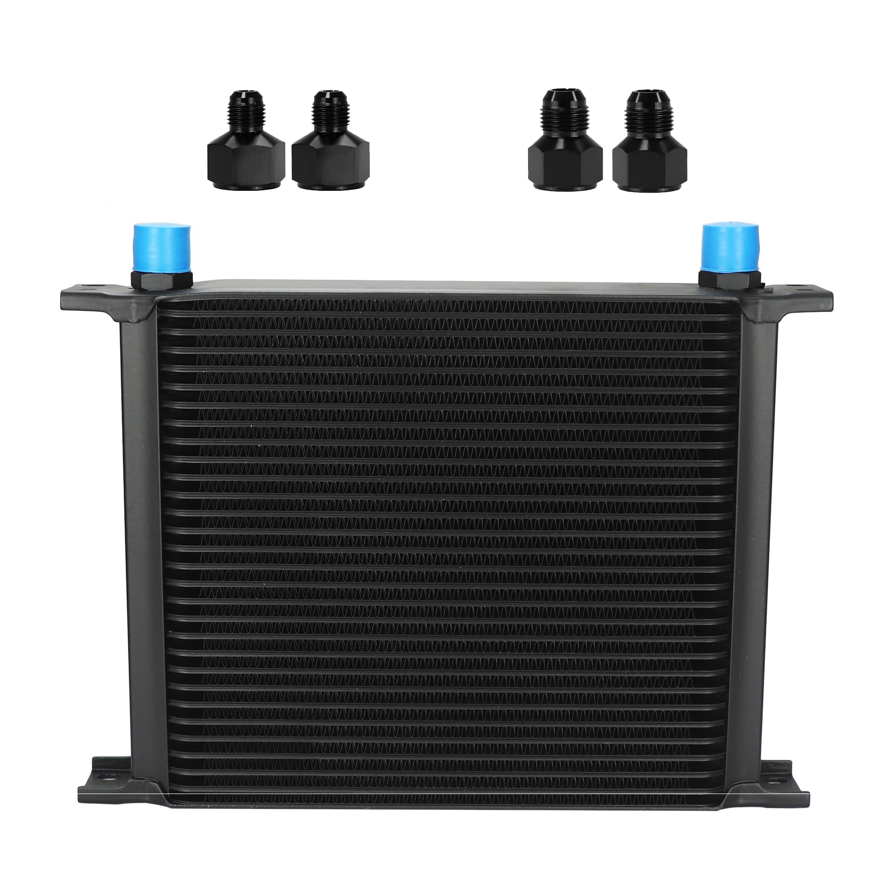 Ucreative 30 Row 10An An10 Aluminium Engine Transmission Oil Cooler Kit Stacked Plate With 6An 8An Adapter Universal Engine Transmission British Radiator Black