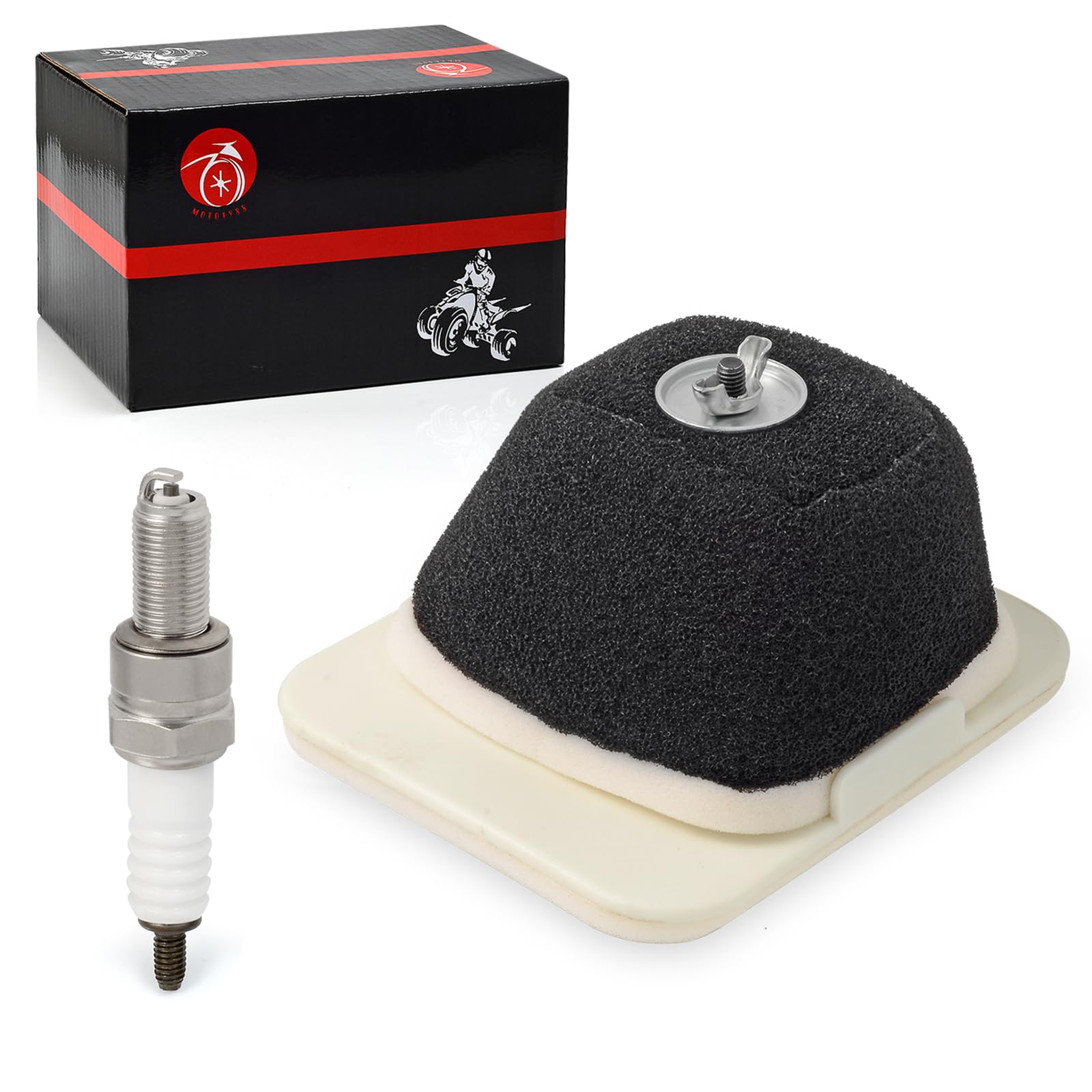 Air Filter Element Assembly & Spark Plug For Yamaha Ttr125 Ttr-125 E L Le 2000-2024 5Hp-14450-00-00