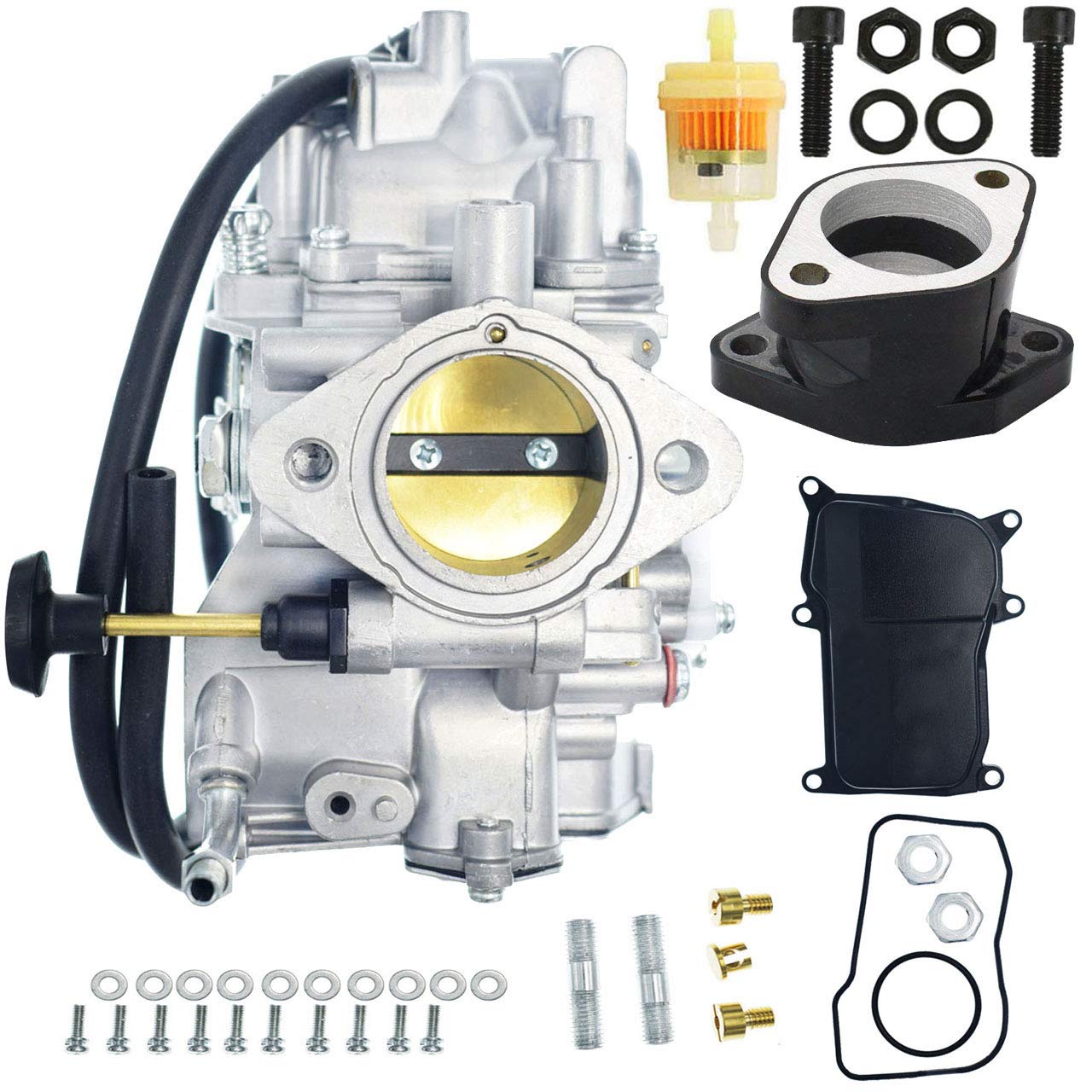 New Yfm350 Carburetor+Intake Manifold For Yamaha Warrior 350 Yfm350 X 1987-2004 Atv Quad Carb Hand Choke