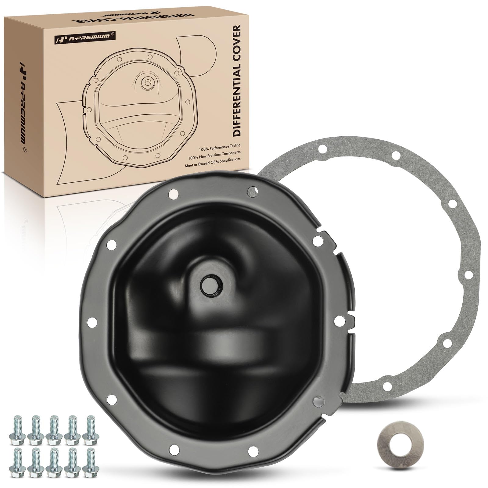 A-Premium Rear Differential Cover With Gasket & Magnet Compatible With Chevy, Gmc & Cadillac Models - Escalade Silverado Sierra Suburban Express Sonoma Tahoe Yukon S10 Blazer Jimmy Savana 1998-2010