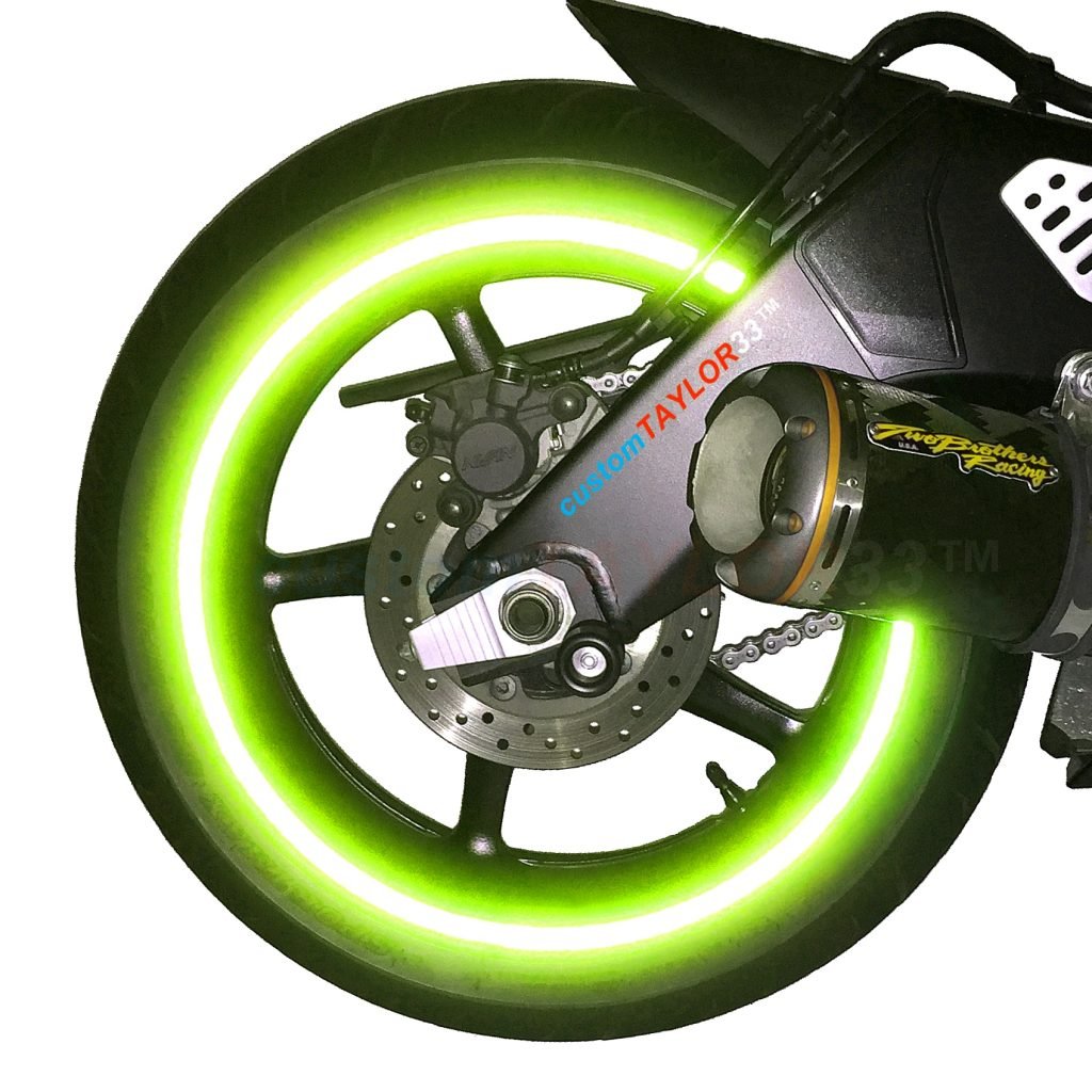 Customtaylor33 New Special Edition Lime Green High Intensity Grade Reflective Copyrighted Safety Rim Tapes, 12' (Rim Size)