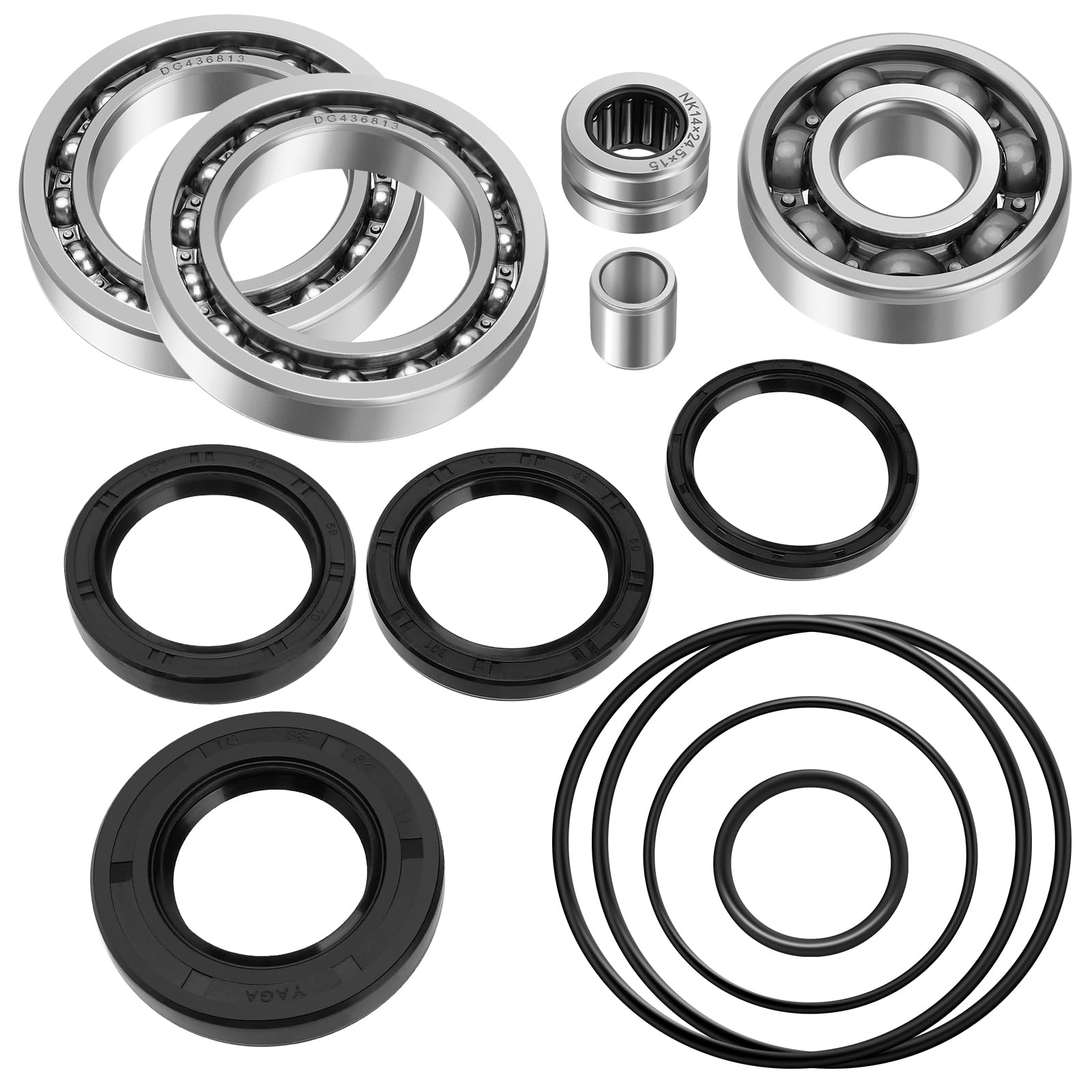 Rear Differential Bearings Seals Kit For Honda Fourtrax 300 Trx300 Trx300Fw 2X4 4X4 1988-2000, Oem# 91051-Hc4-003 91271-Hc4-004 91271-Hc4-004