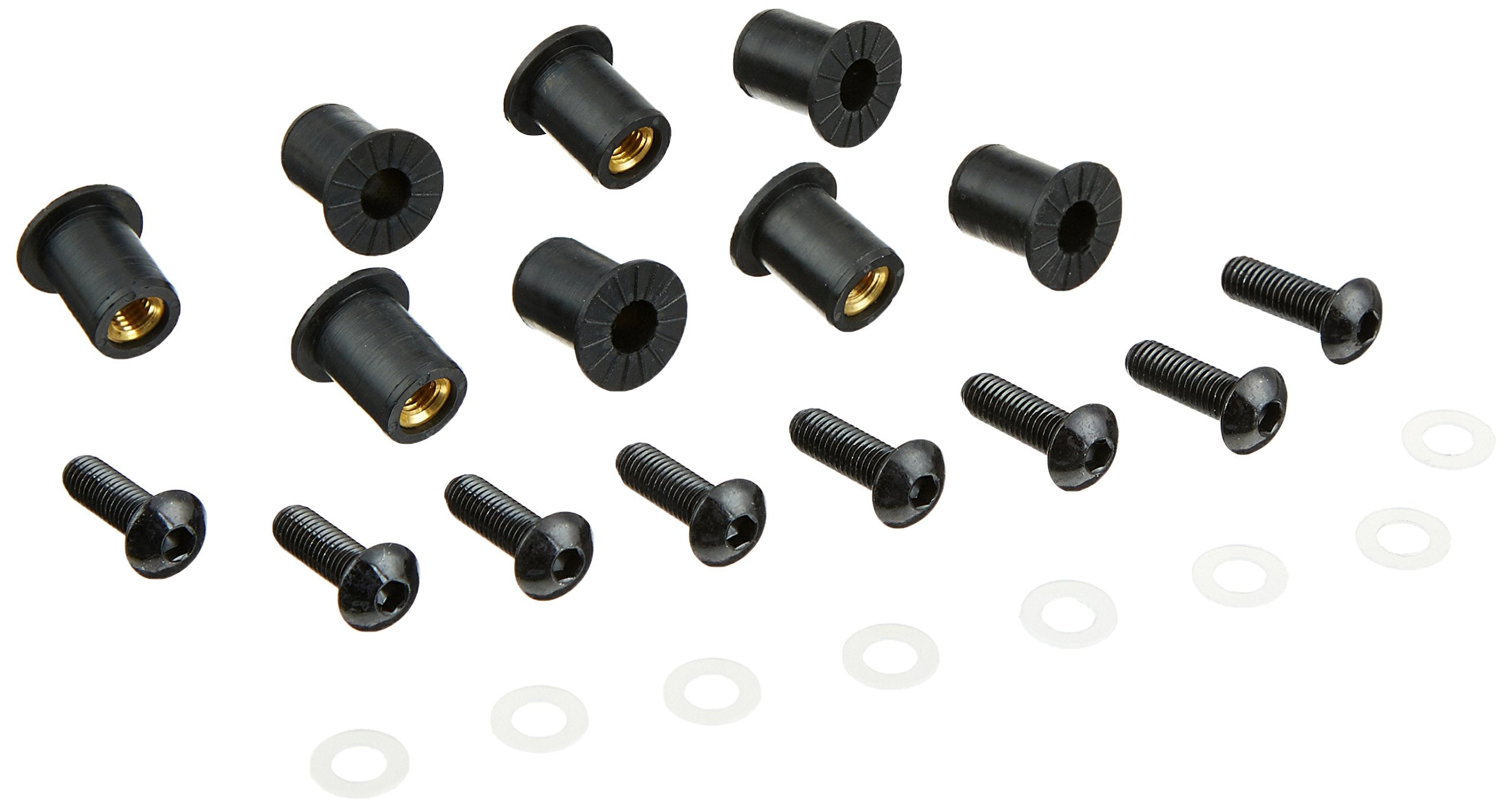 Puig 0957N Black Windscreen Screw Kit With Well Nut
