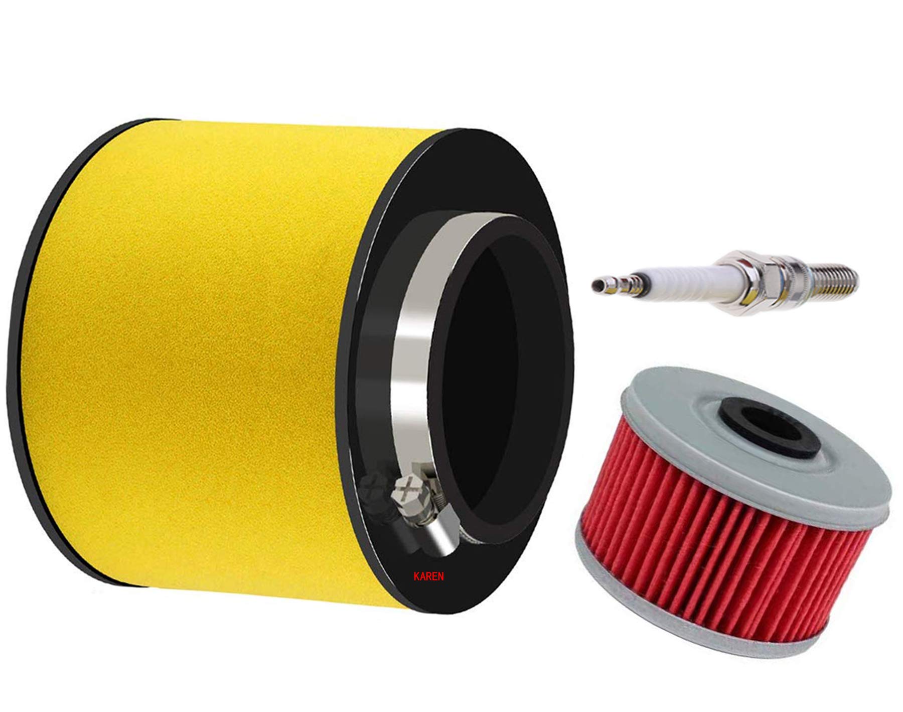 Trx350 Air Filter Compatible For Honda Rancher Trx350Fe Trx350Fm Trx350Te Trx350Tm 2000 2001 2002 2003 2004 2005 2006 Replacce 17254-Hn5-670 With Oil Filter Spark Plug