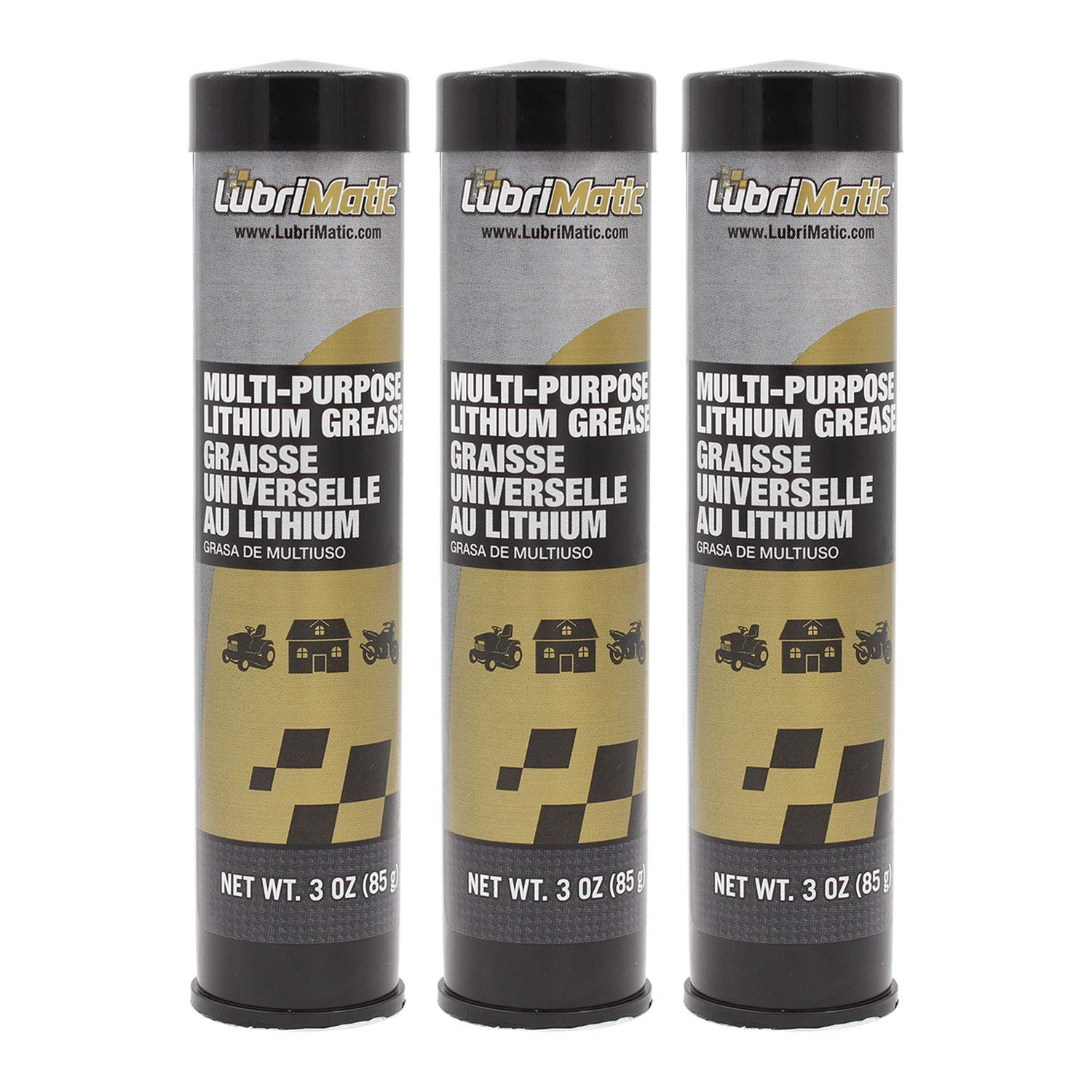 Lubrimatic 11312 Multi-Purpose Grease - 3 Pack Of 3 Oz. Cartidges