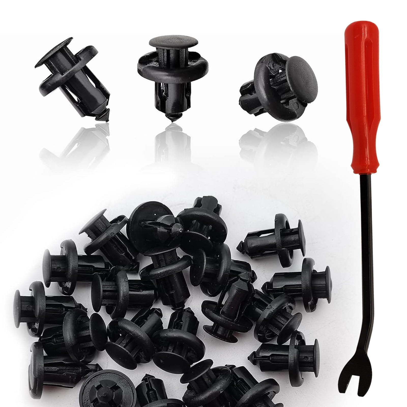 100Pcs Bumper Fender Clips, 10Mm Fender Liner Clip Compatible With Honda Cr-V Accord Civic Acura, 1Pcs Fastener Remover 91503-Sz3-003