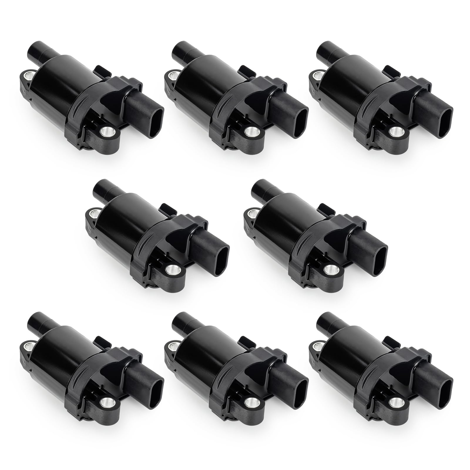 Ena Set Of 8 Round Ignition Coil Pack For 5.3 V8 Compatible With Chevy Gmc Silverado Suburban Tahoe Corvette Yukon Sierra Canyon Savana Ss Ssr 08 2009 2010 2011 2012 2013 2014 2015 2016 2017 For Uf414