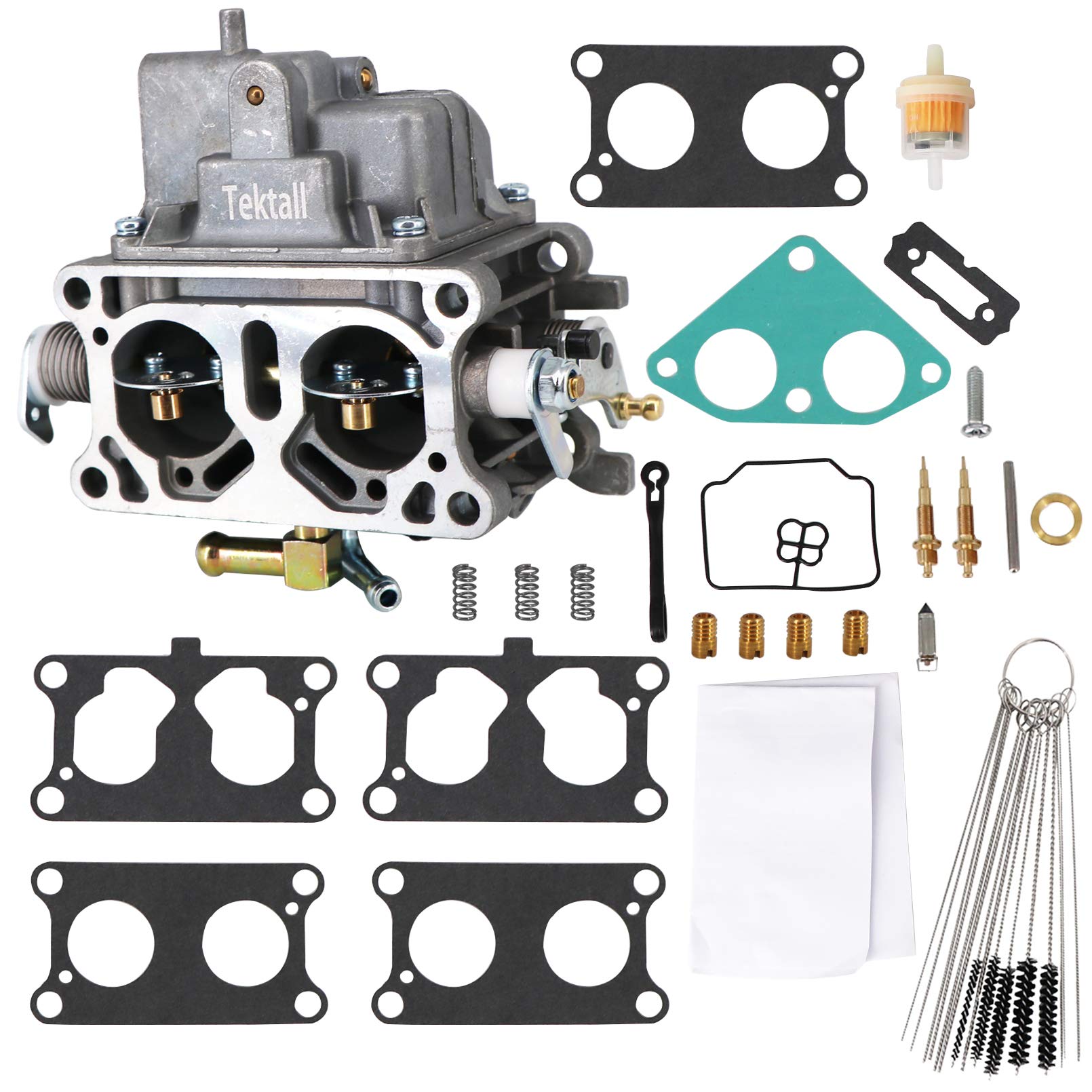Tektall Carburetor For Ka.Wasaki Mule 3000 3010 3020 2001-2008 Trans 4X4# 15003-2766 With Gaskets Carbon Dirt Jet Cleaner Tool Kit