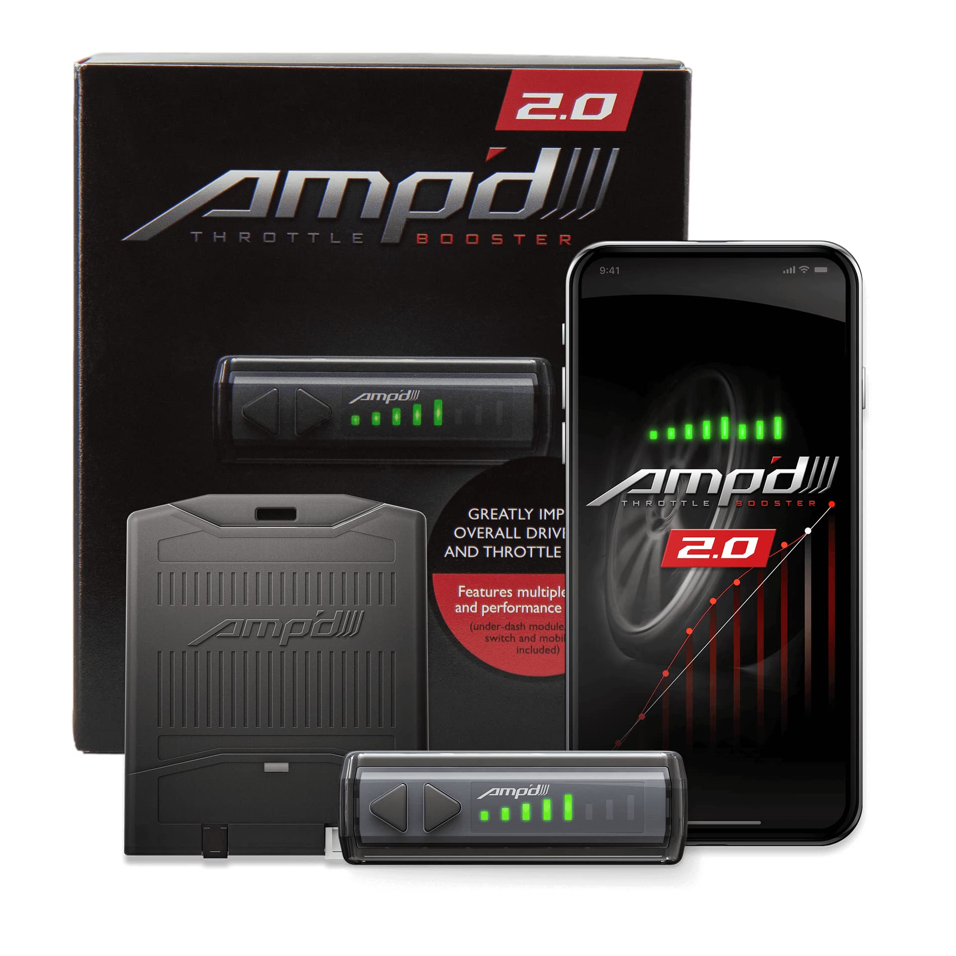 Amp'D 18862-D2 2.0 Throttle Booster W/Bluetooth Switch
