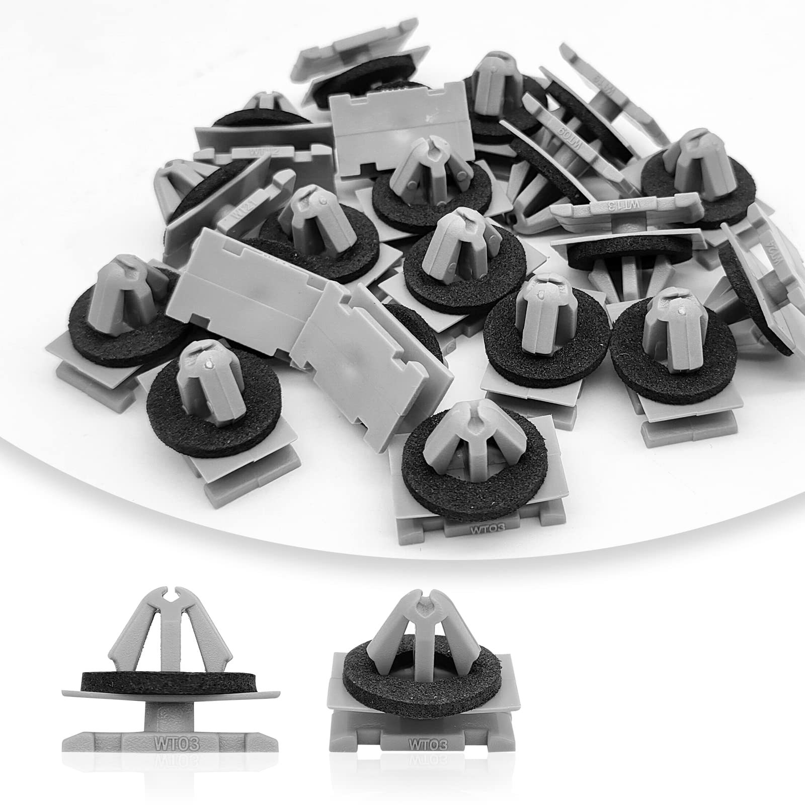20Pcs Rocker Moulding Clip & Fender Exterior Trim Clips Compatible With Jeep Grand Cherokee Compass 68172491Aa 68271803Aa 68395627Aa Gm 11571175 19352782