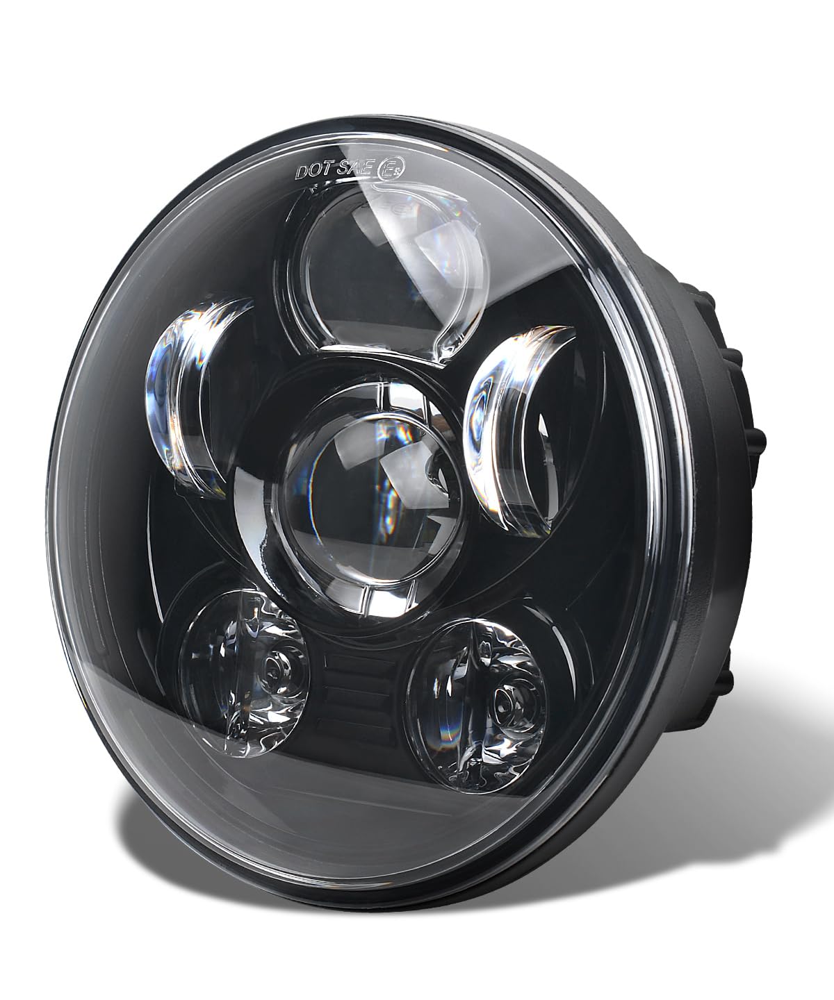 Tugwuetlwu 5-3/4 5.75 Inch Led Motorcycle Headlight Compatible With Harley Davidson Sportster Dyna Street Bob Low Rider Wide Glide Iron 883 1200 Softail Triple Headlamp Accessories