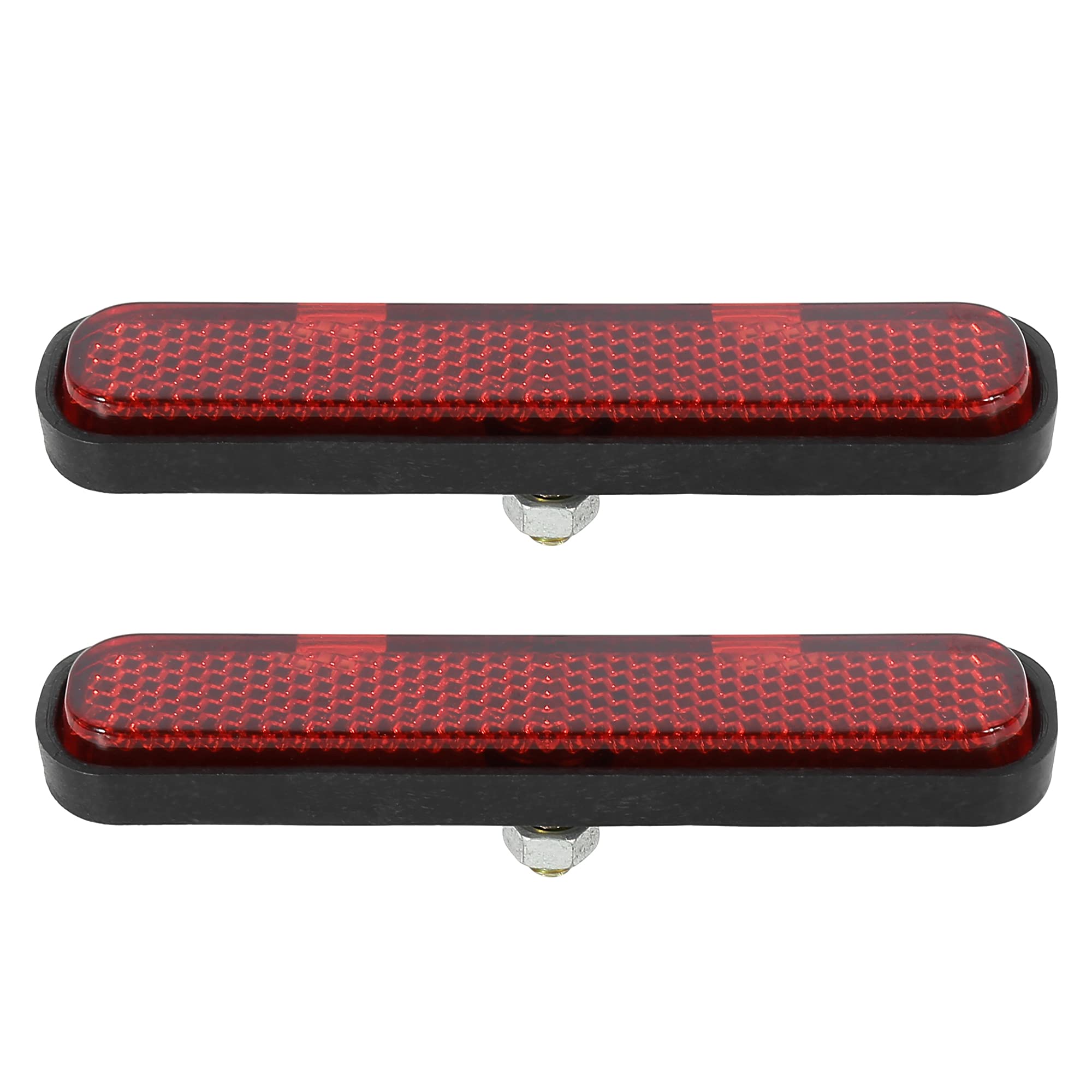 F Fierce Cycle Pair M5 Or M6 Red Oval Universal Screw Mount Reflective Warning Reflector For Motorcycle Bike