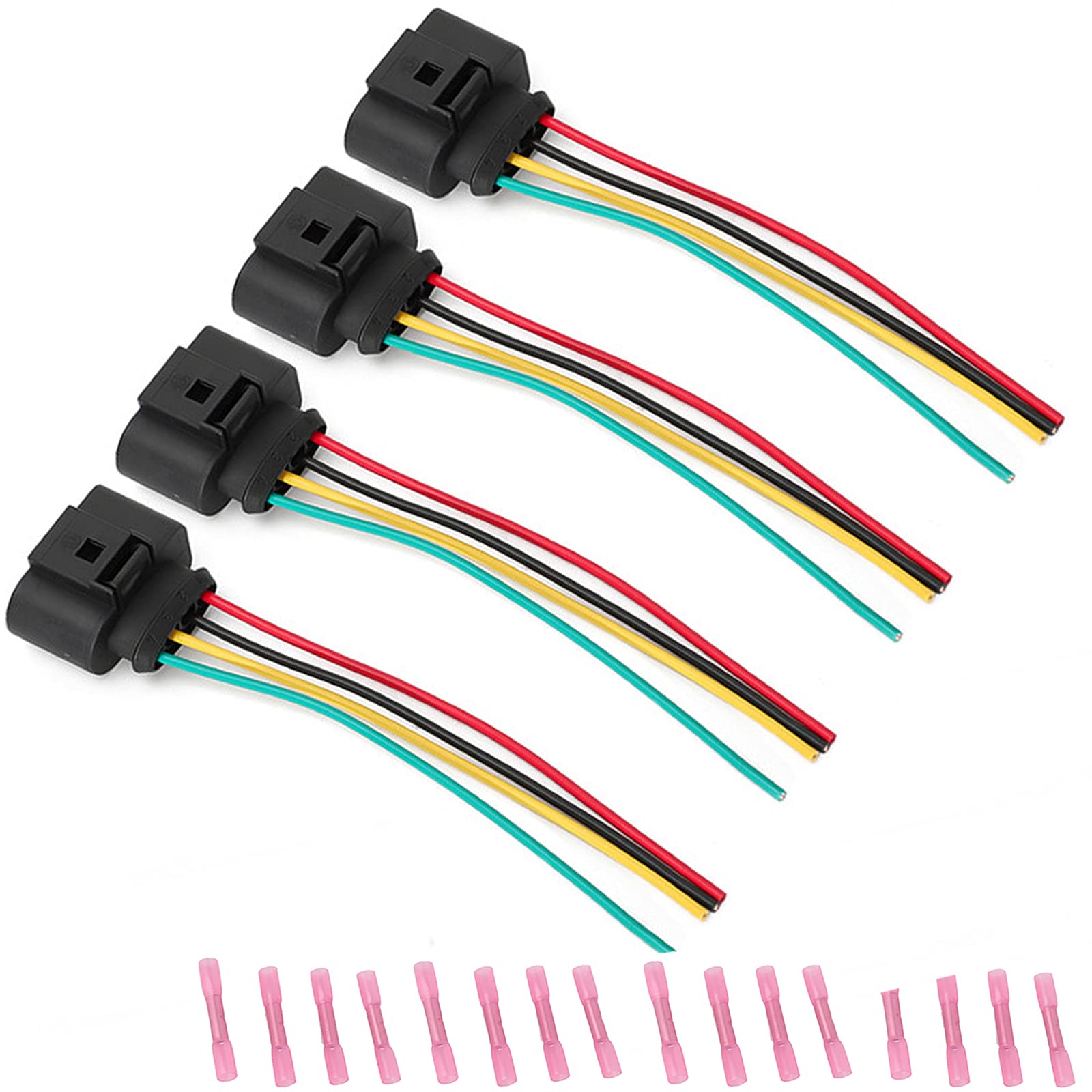 Danbojit Vw Ignition Coil Connector Plug Harness for Audi A4, Passat 1.8T, 2.0T, 2.5L - 4 Pack with