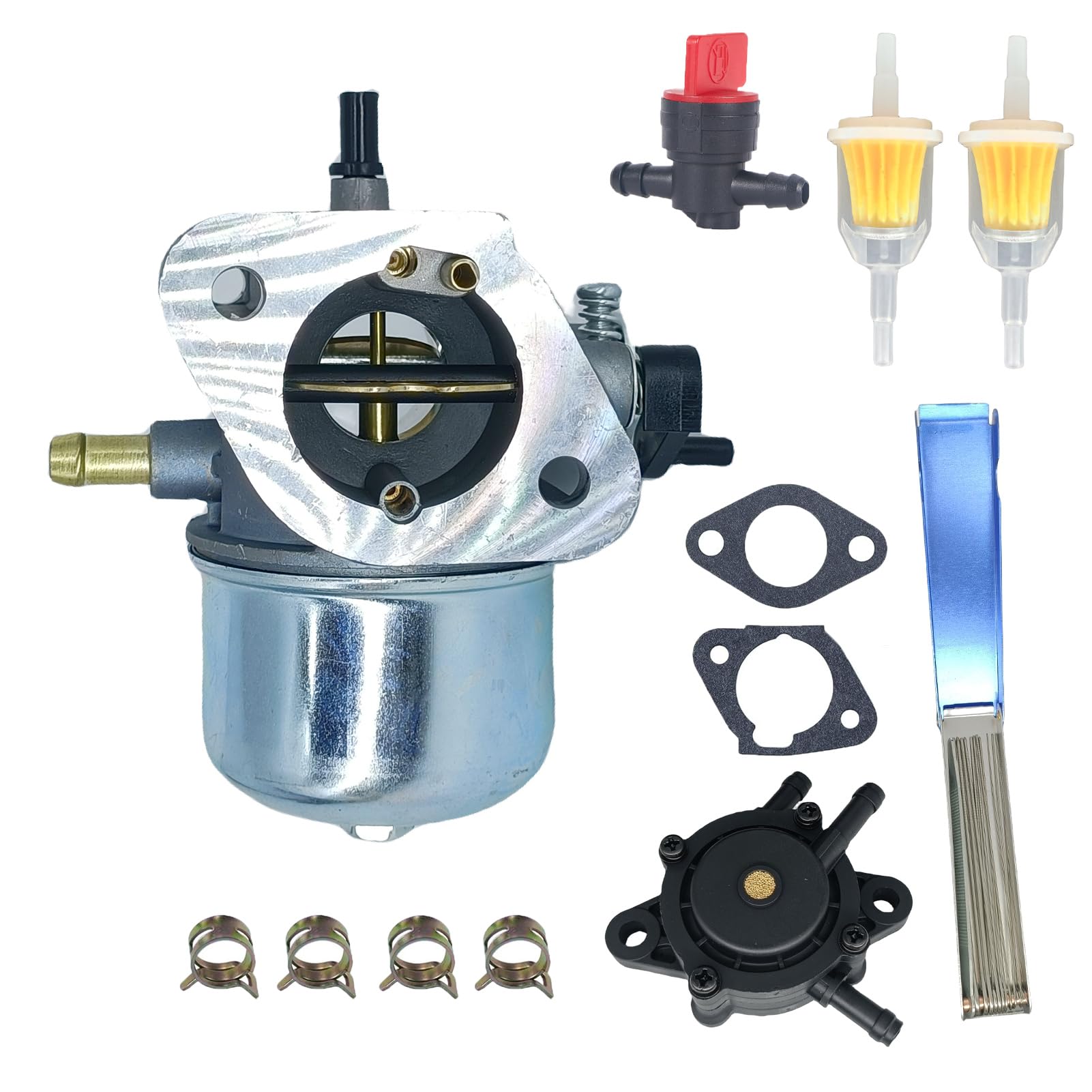 Carburionix 15003-7061 Carburetor For Kawasaki Fh430V Fh381V Fh541V Fs481V Engine Parts Replace 15003-7047 15004-7057 15003-7107 15003-7054 With 49040-7001 Fuel Pump 11013-7031 Air Filter Kit