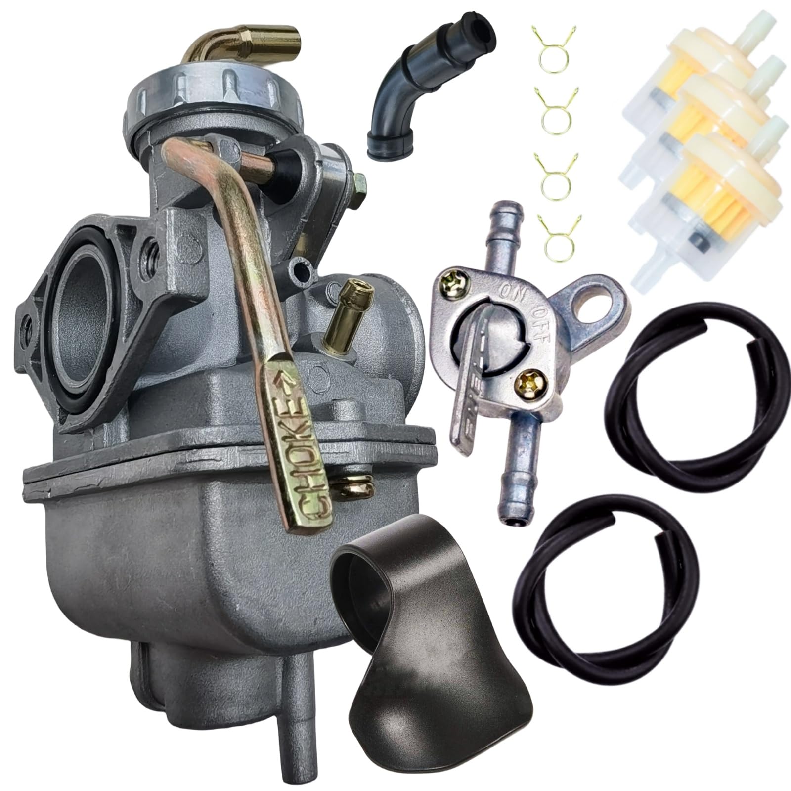 Generic Pz20 Carburetor For Taotao Coolster 50Cc 70Cc 90Cc 110Cc 125Cc 110B Nst Sunl Chinese Quad Kazuma Baja Atv 4 Wheeler Go Kart Dirt Bike Honda Crf50F Xl75 Crf80F Xr50R